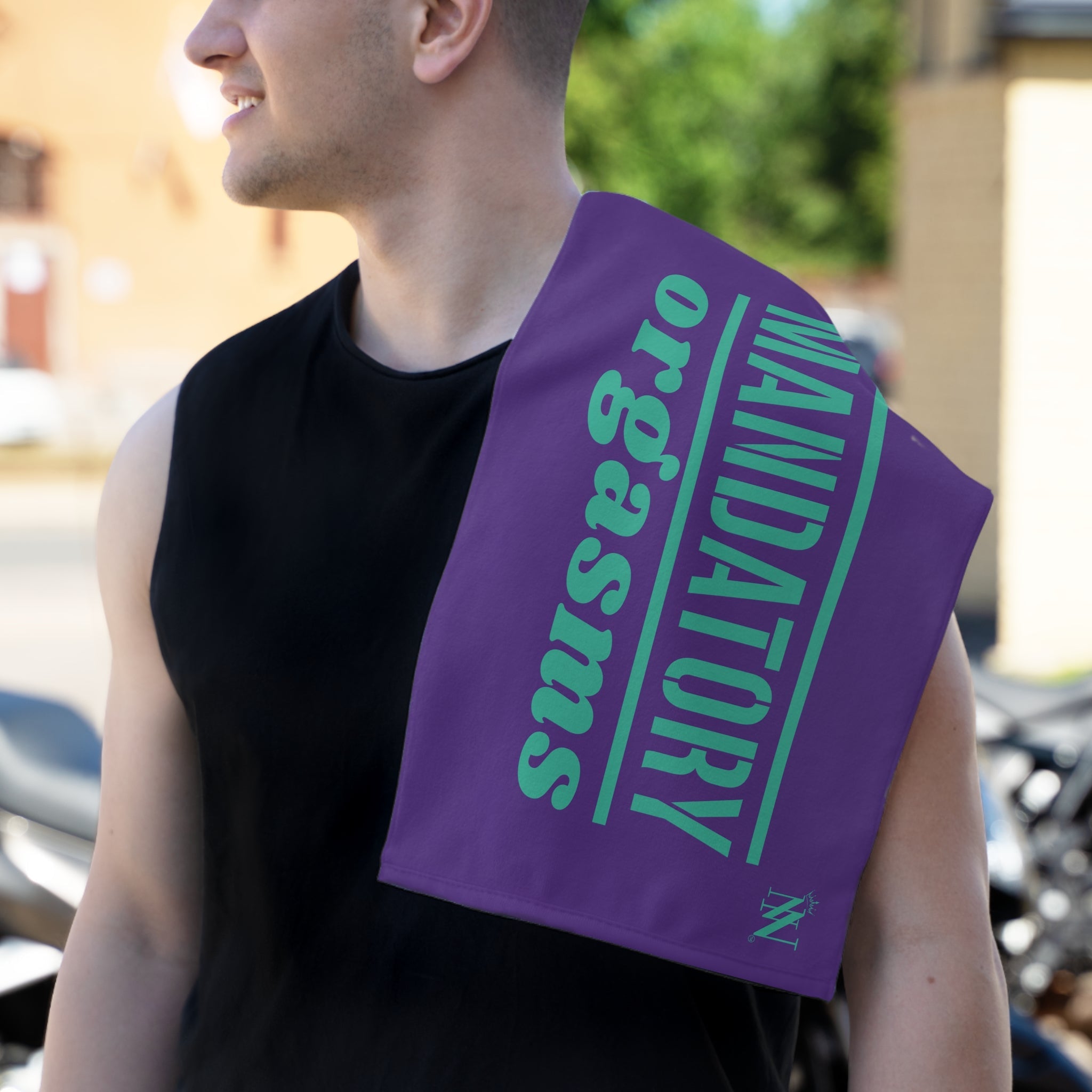 Mandatory Orgasms Purple | Mix & Match Soft Fun-Flirty Lovers’ Towels