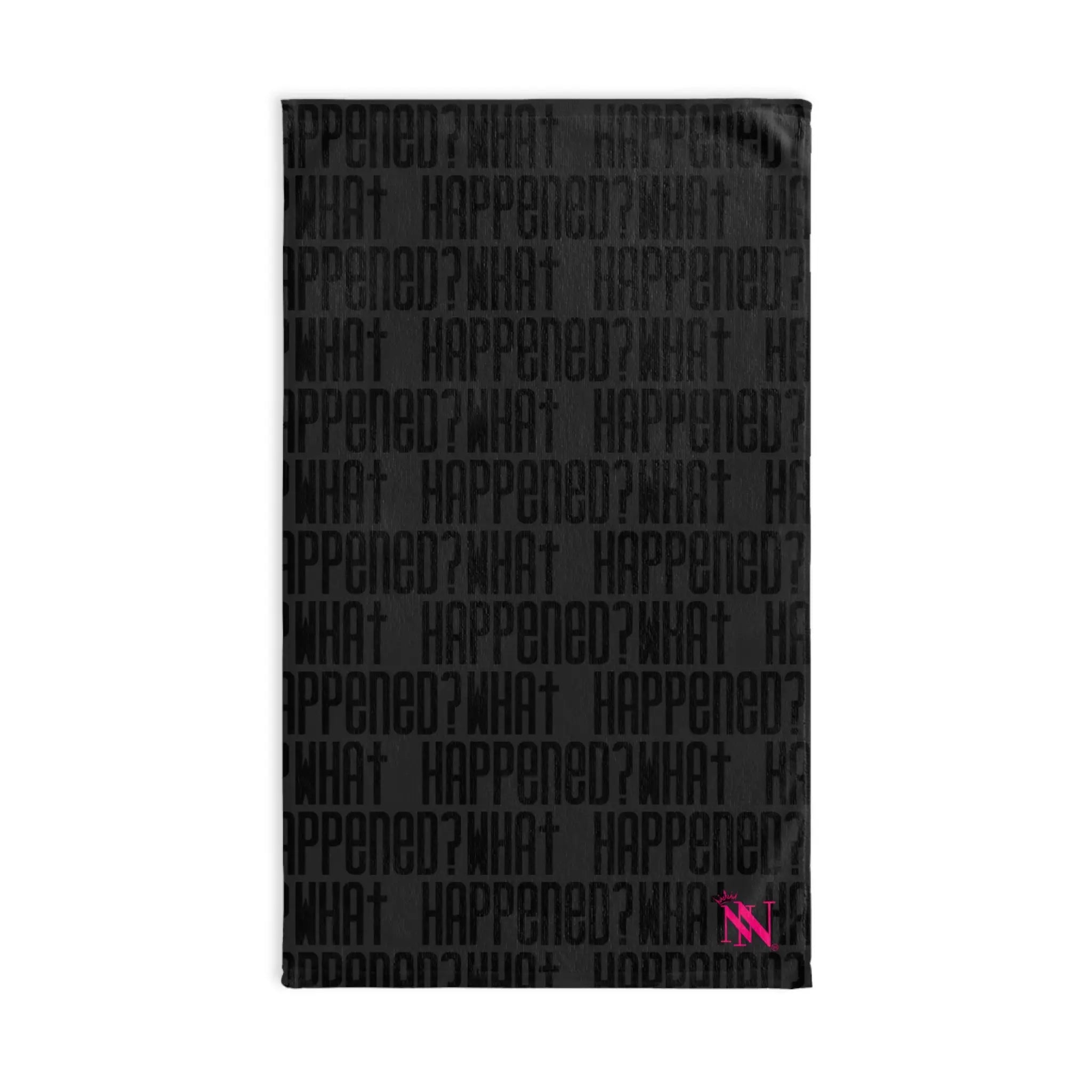 What Happened? Patterned Dark Grey | Nectar Napkins Classic Fun-Flirty Lovers’ Towels