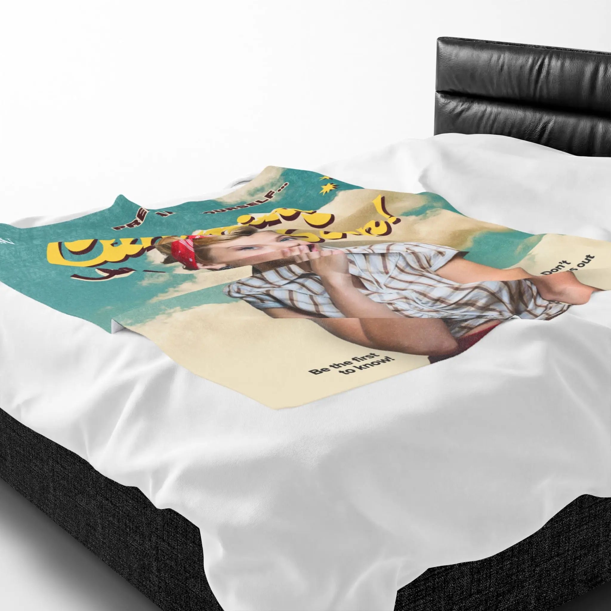 Cumming Soon Vintage Poster | Mix & Match Soft Fun-Flirty Lovers’ Blankets
