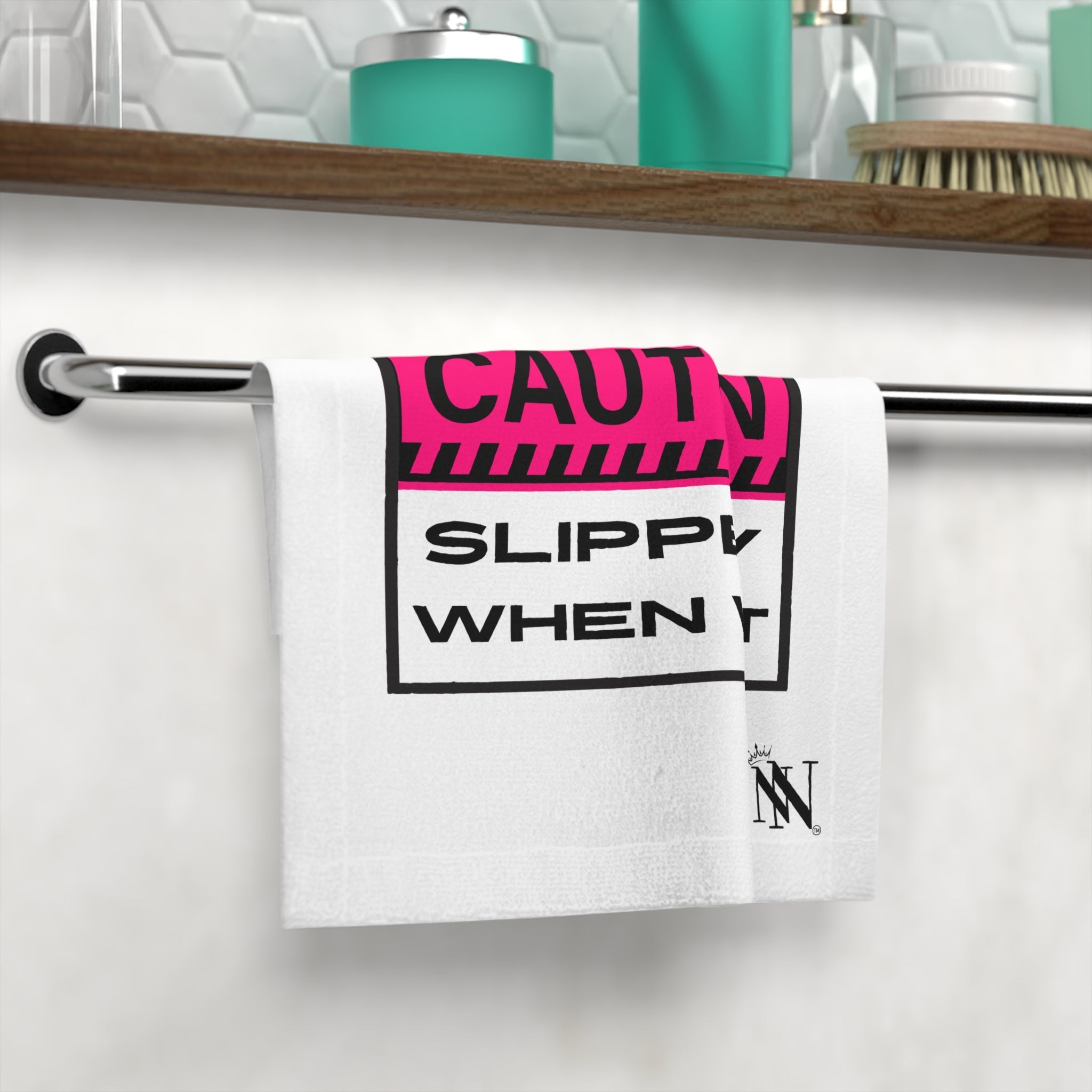 Caution Slippery When Wet | Mix & Match Lils’ Fun-Flirty Lovers’ Towels