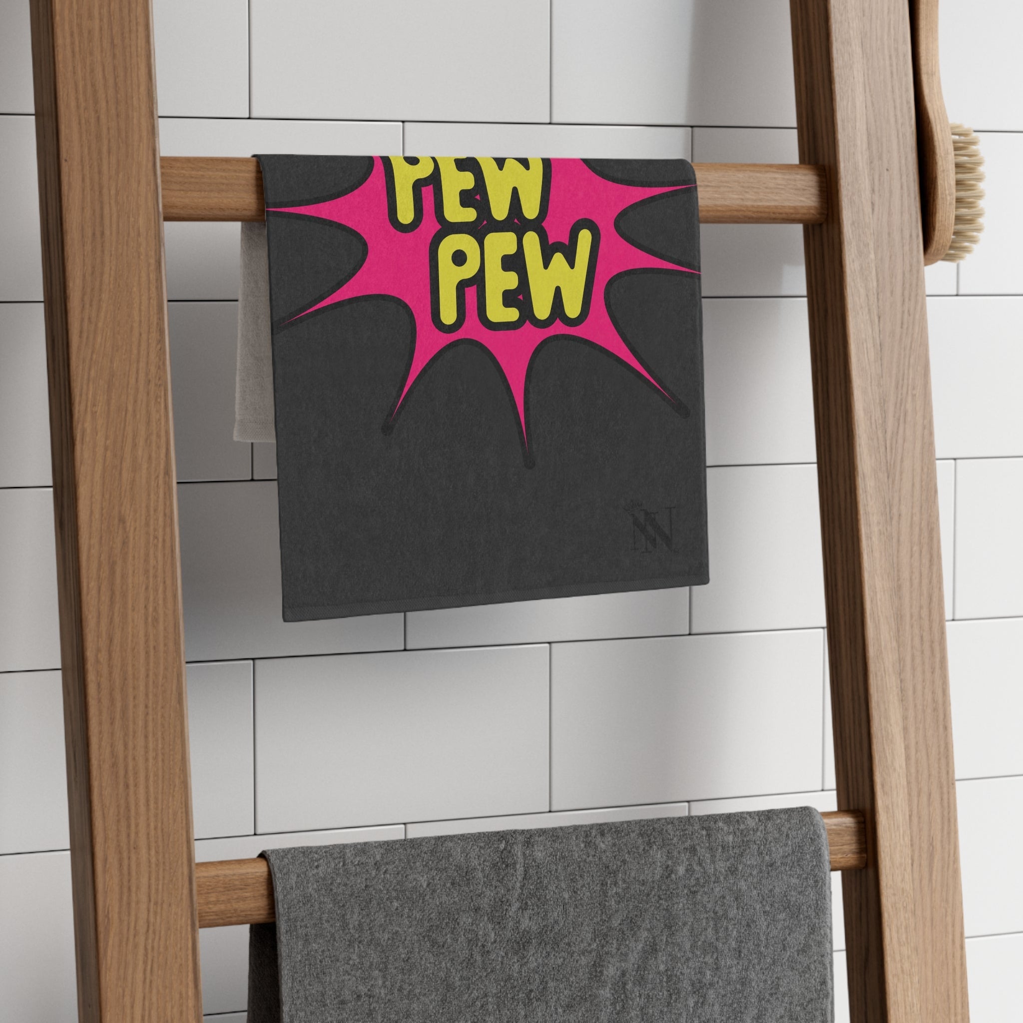 Pew Pew Dark Grey | Mix & Match Soft Fun-Flirty Lovers’ Towels