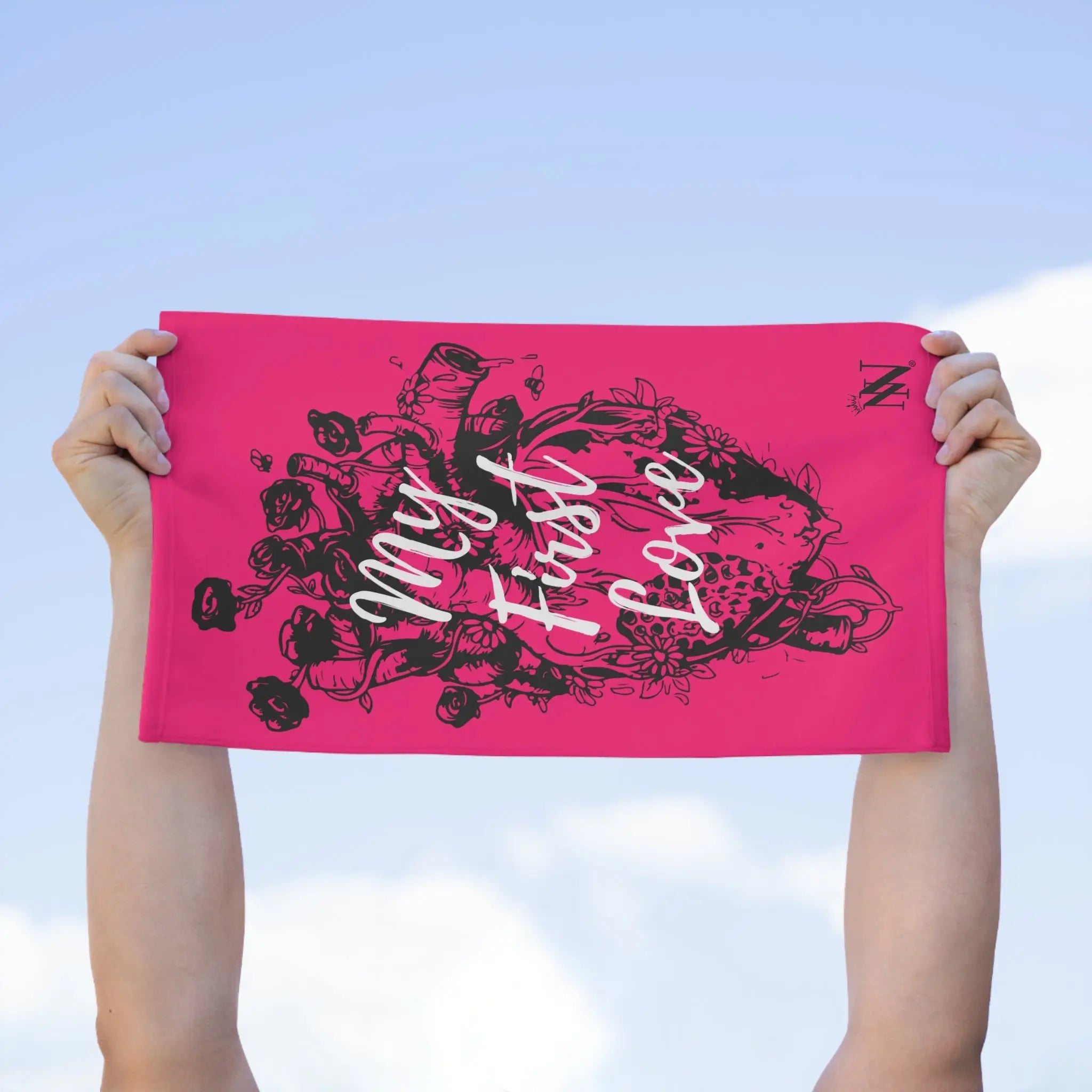 My First Love Real Heart & Flowers Sex Towel