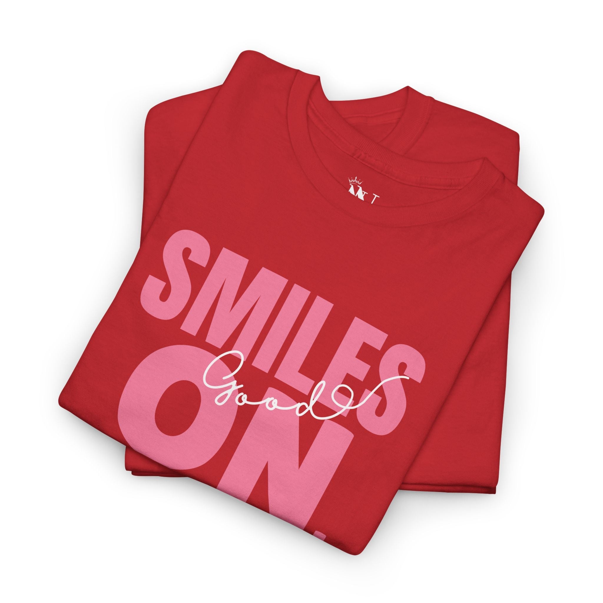 Smiles On Worries Gone Good Vibes | Mix & Match Cotton Unisex Fun-Flirty Lovers’ T-Shirts