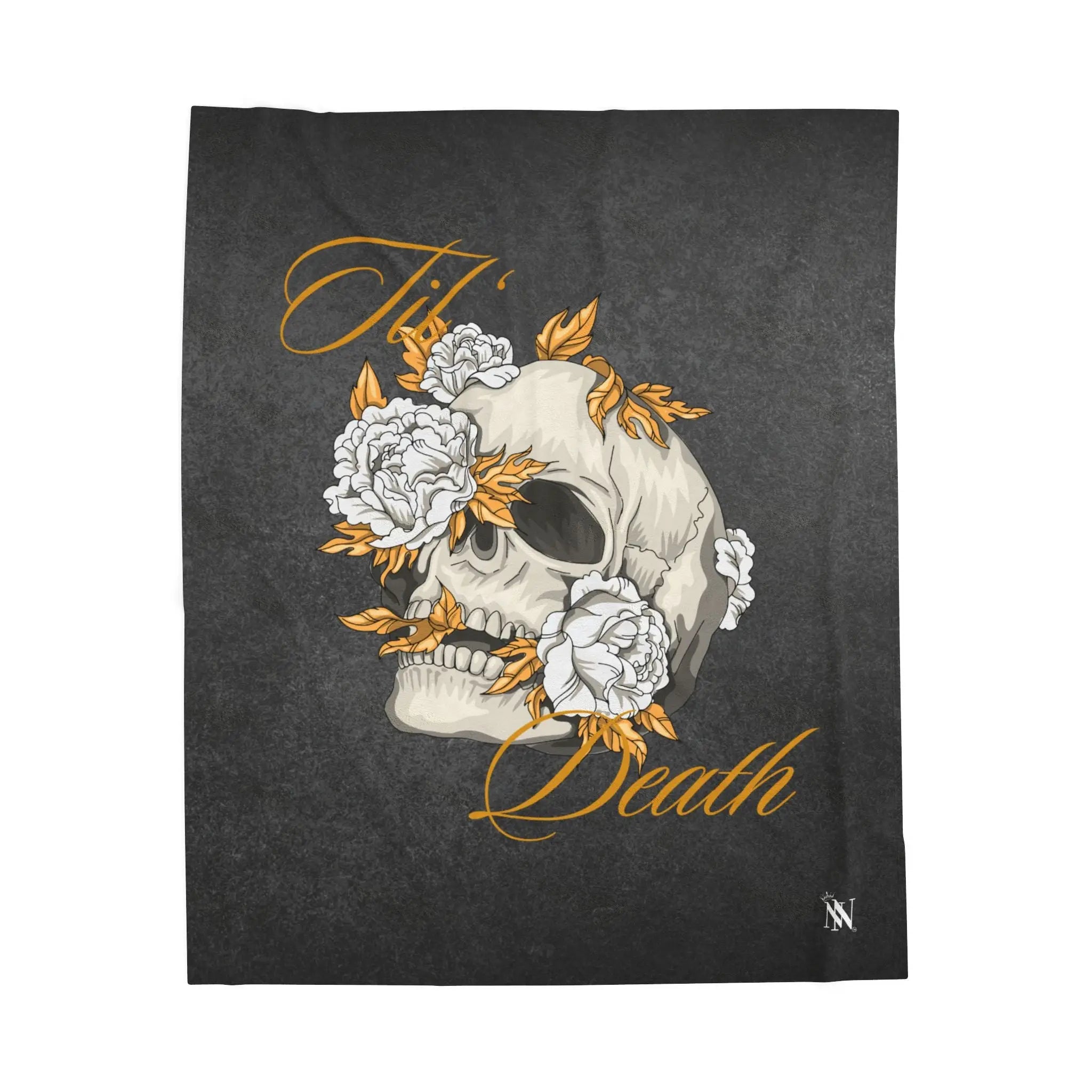 Til’ Death Skull & Flowers Blanket
