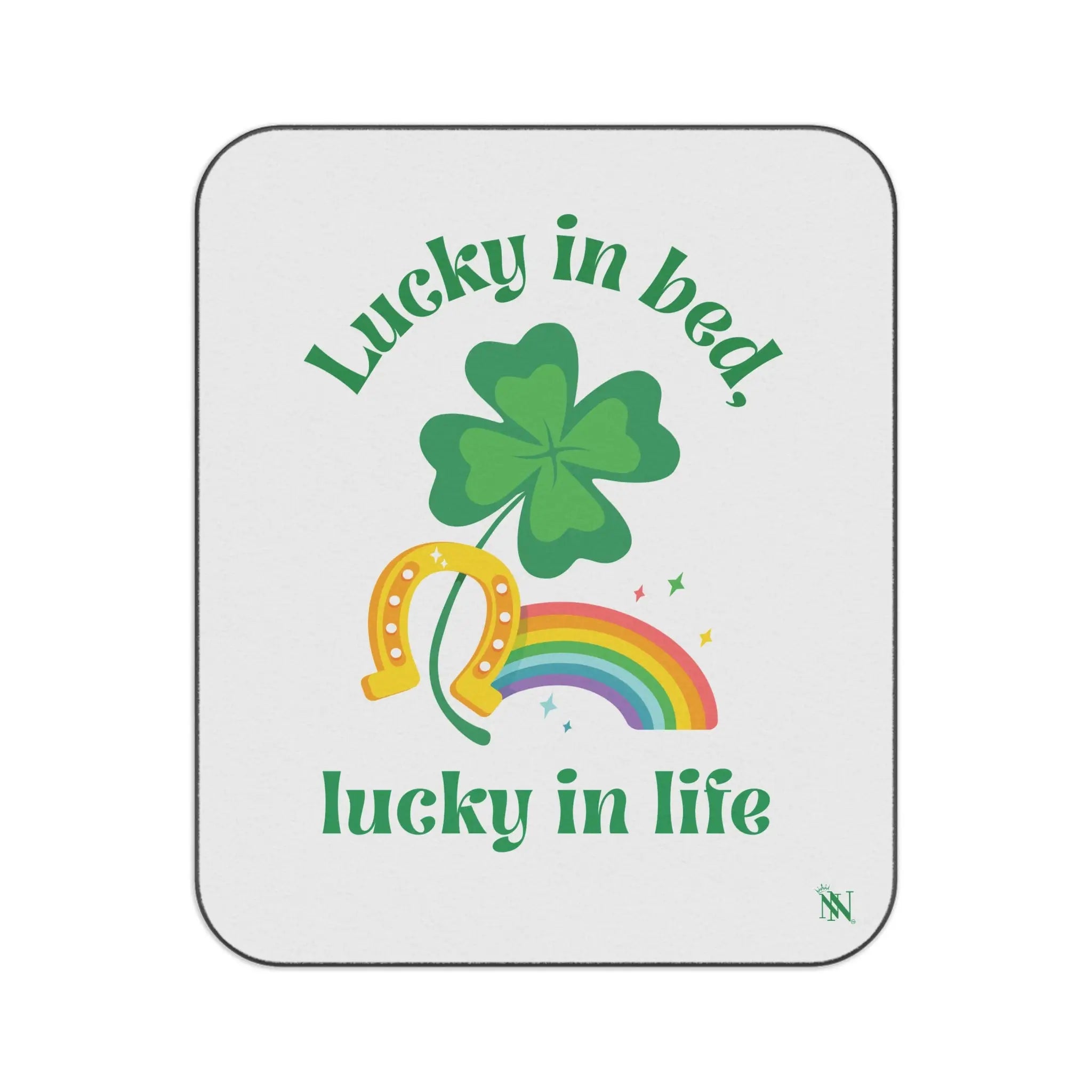 Lucky in Bed Lucky in Life St. Patrick’s Day | Mix Match Fun-Flirty Lovers’ Water-Resistant Blankets