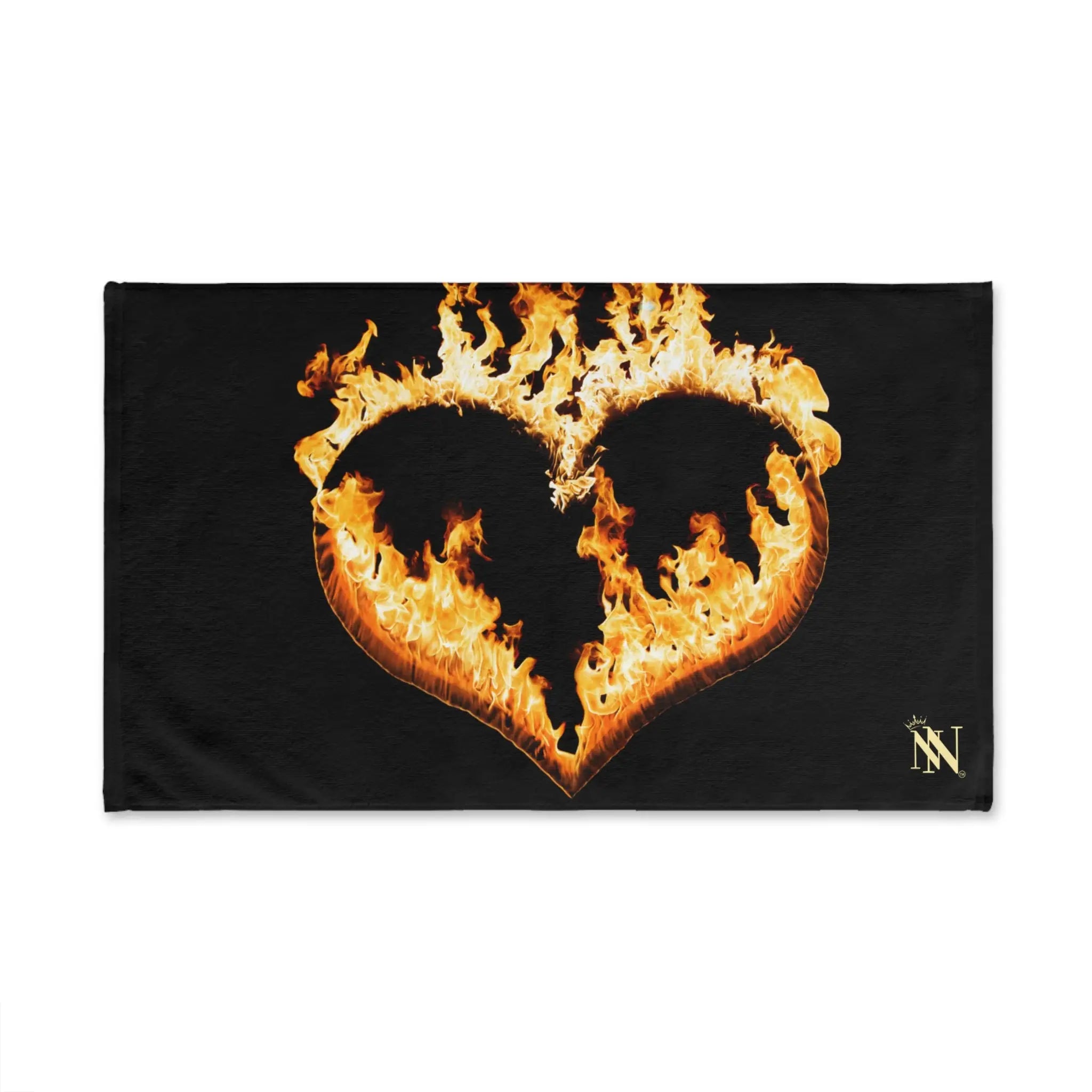 Burning 3D Heart Fire Cum Towel