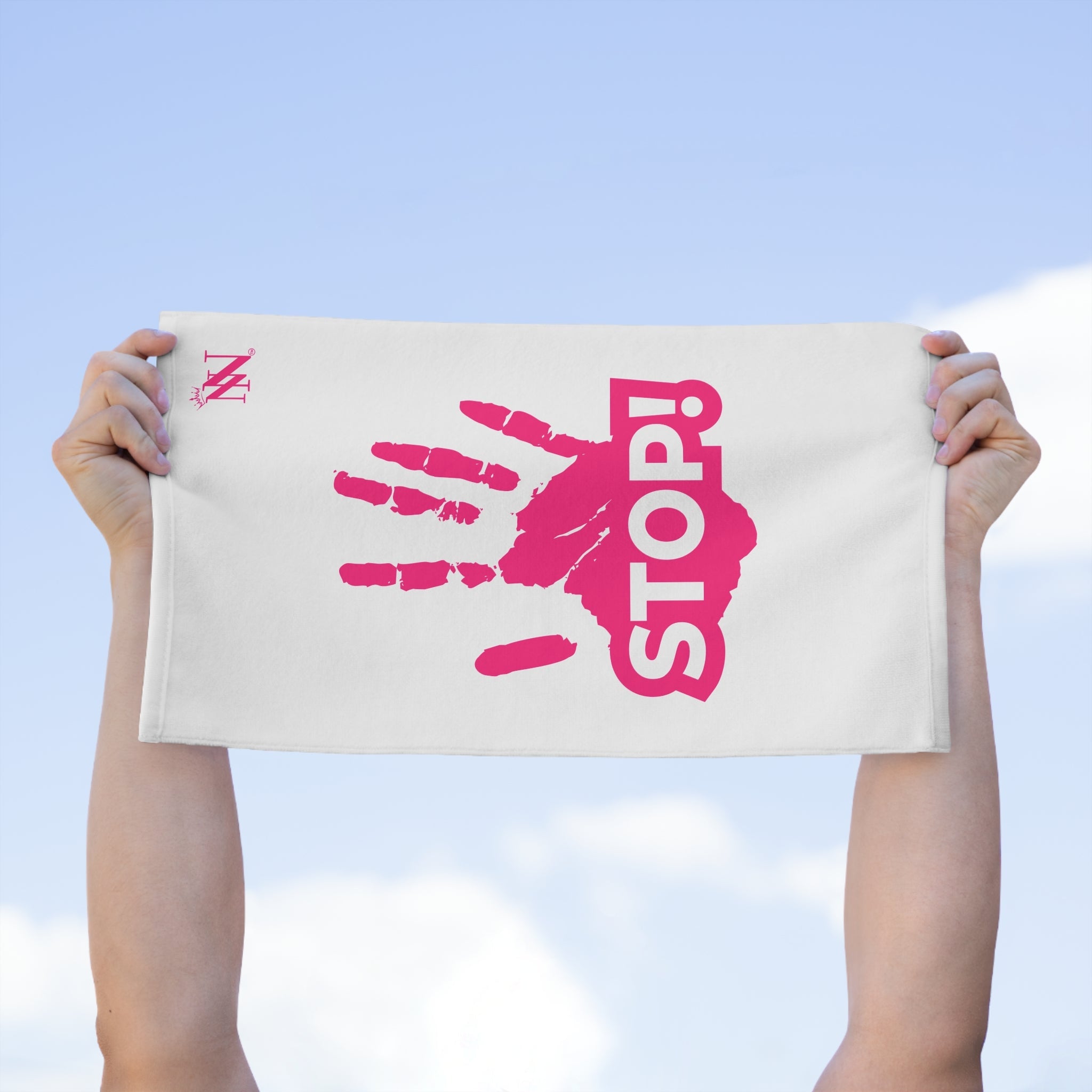 Stop! Handprint | Mix & Match Soft Fun-Flirty Lovers’ Towels