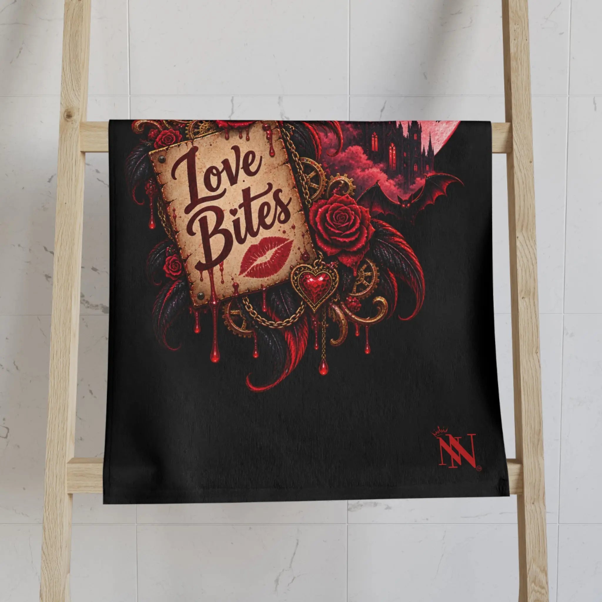 Love Bites Moon Bats | Nectar Napkins Classic Fun-Flirty Lovers’ Towels