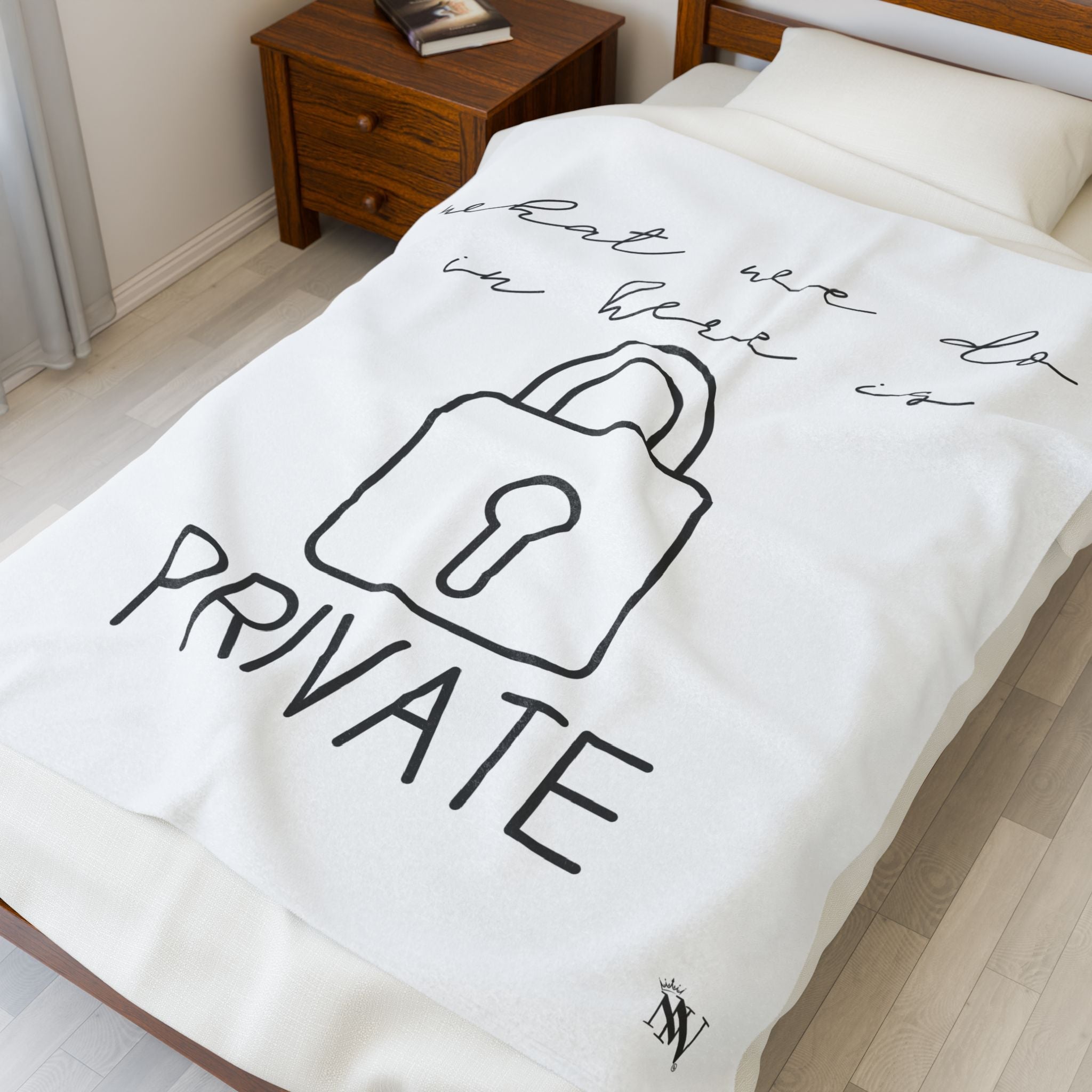 What We Do in Here Is Private | Mix & Match Fun-Flirty Lovers’ Blankets