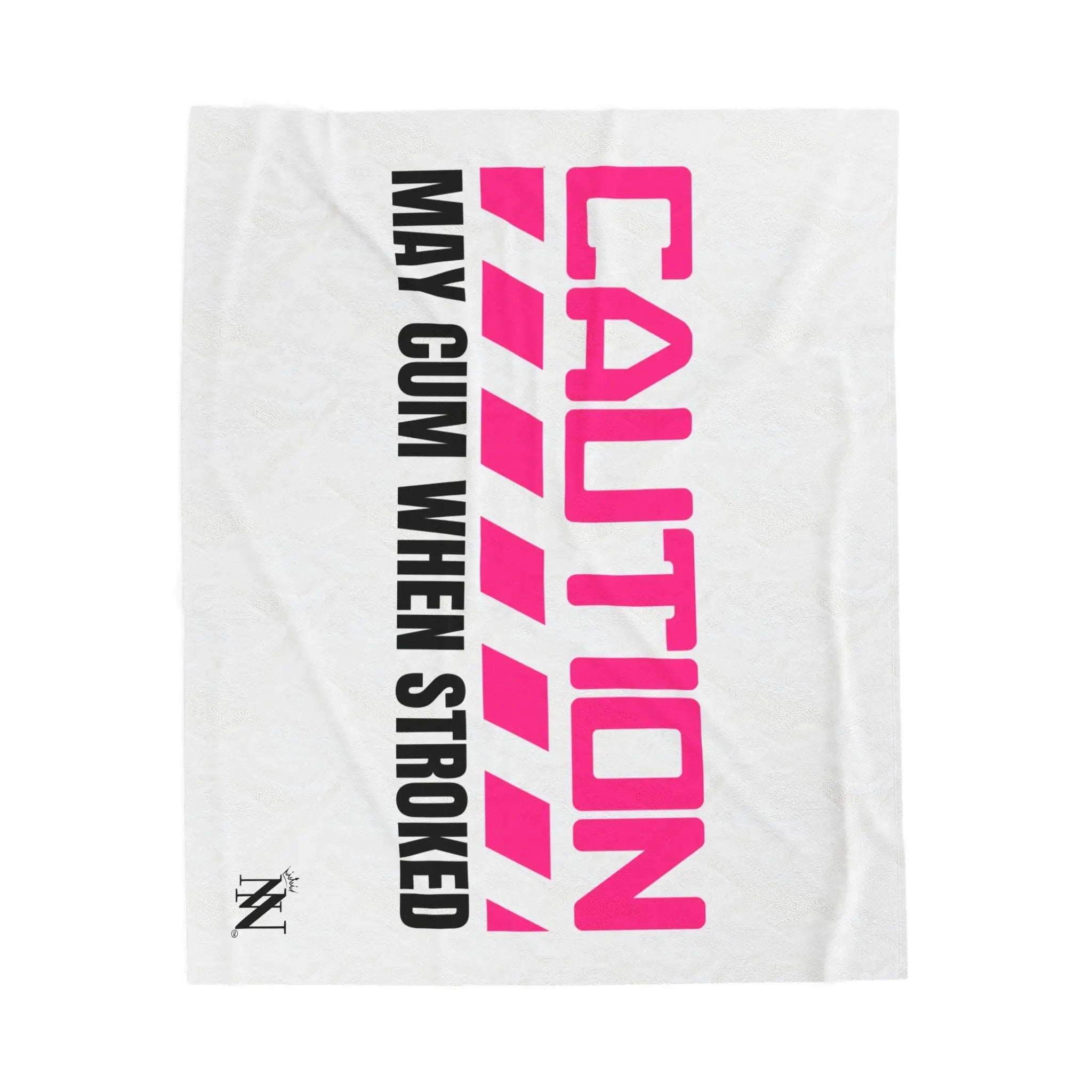 Caution May Cum When Stroked | Mix & Match Velveteen Fun-Flirty Lovers’ Blankets