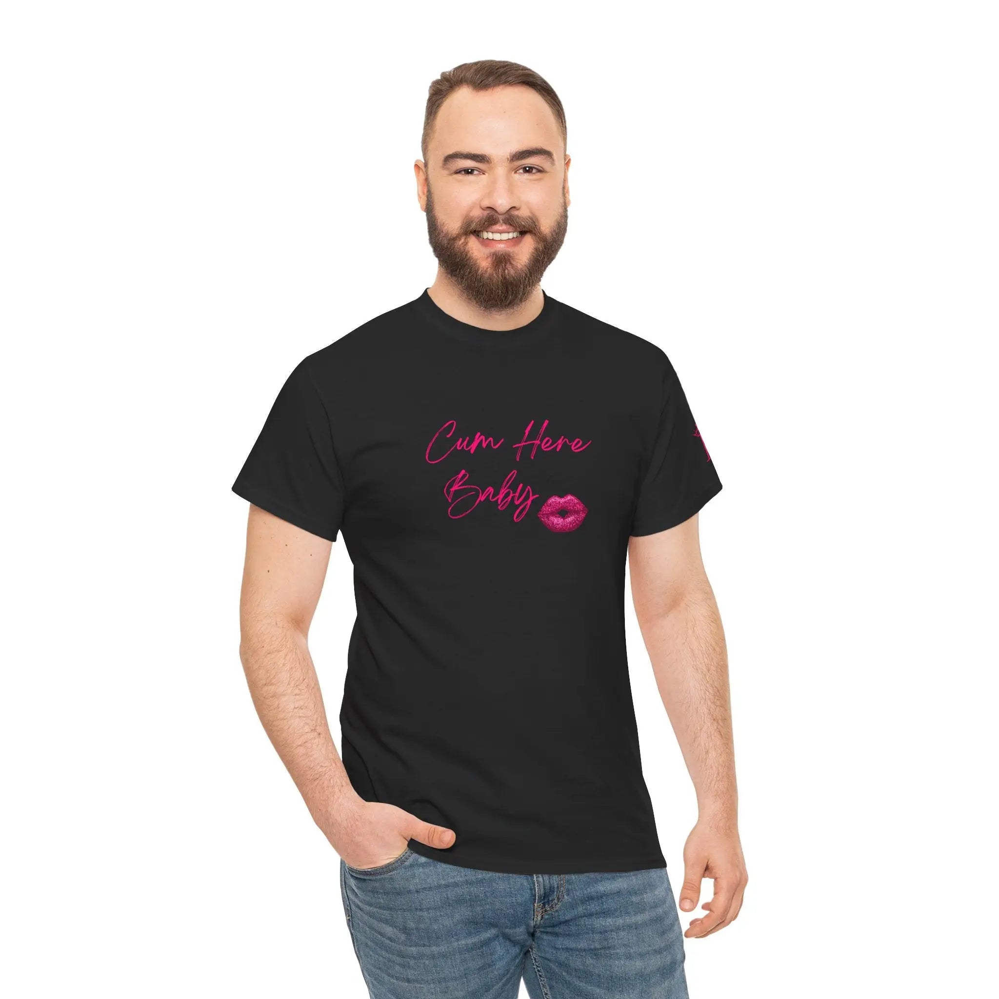 Cum Here Baby Kiss Mark T-Shirt