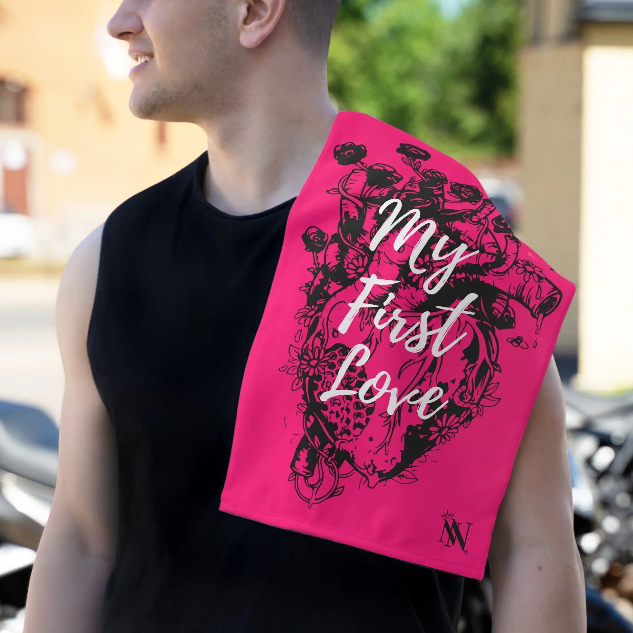 My First Love Real Heart & Flowers Sex Towel