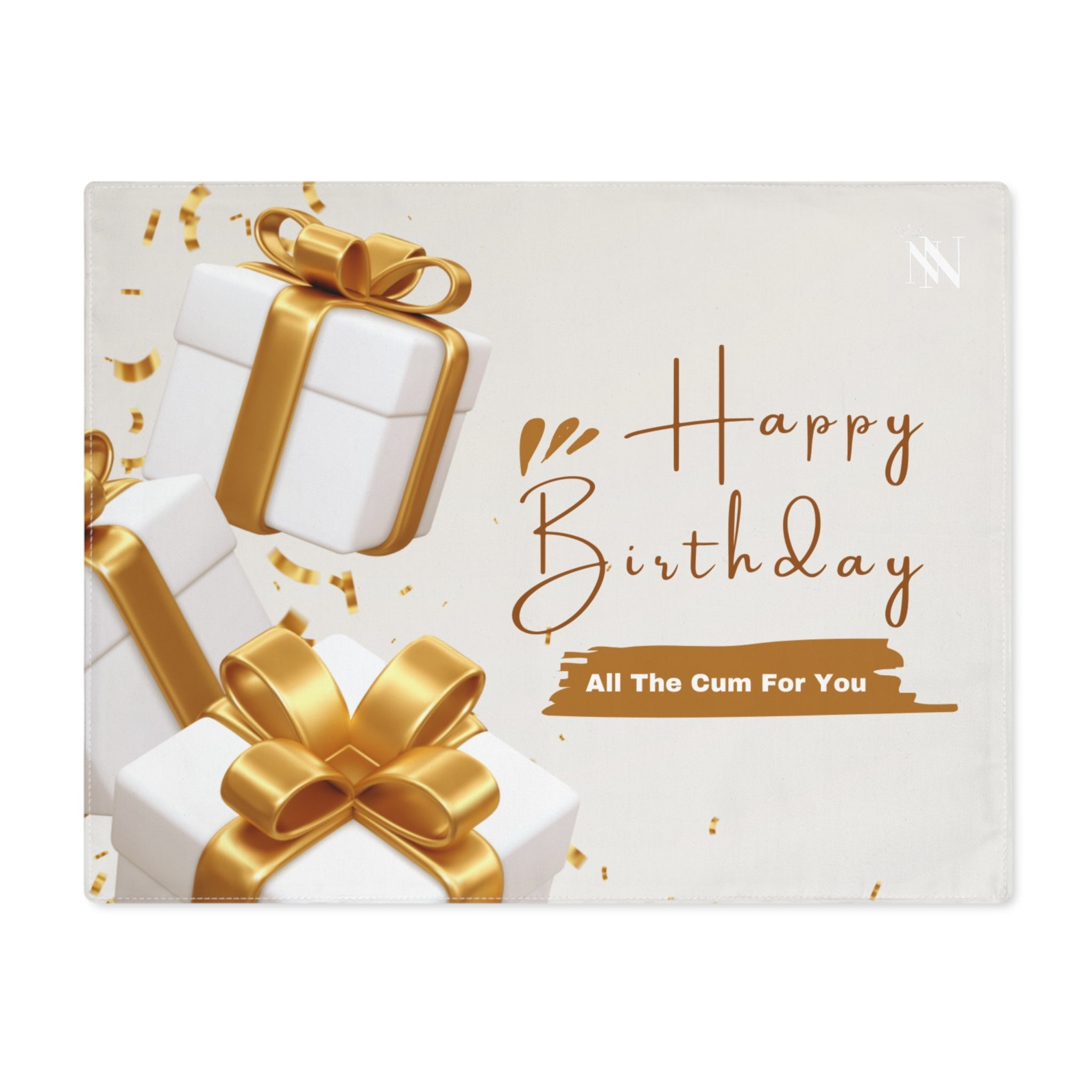 Gold Happy Birthday | Mix & Match Playful Fun-Flirty Lovers’ Toy Mats