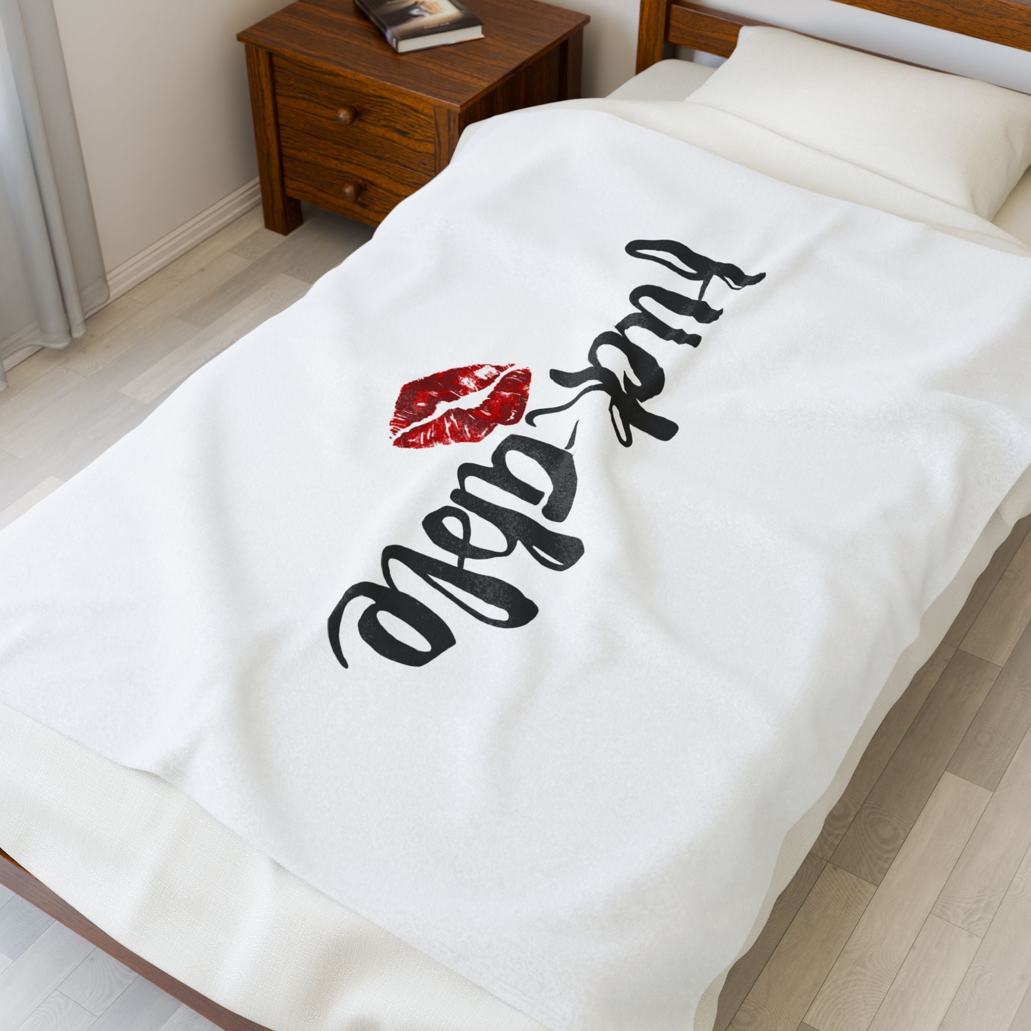 Fuck-able Kiss | Mix & Match Velveteen Fun-Flirty Lovers’ Blankets