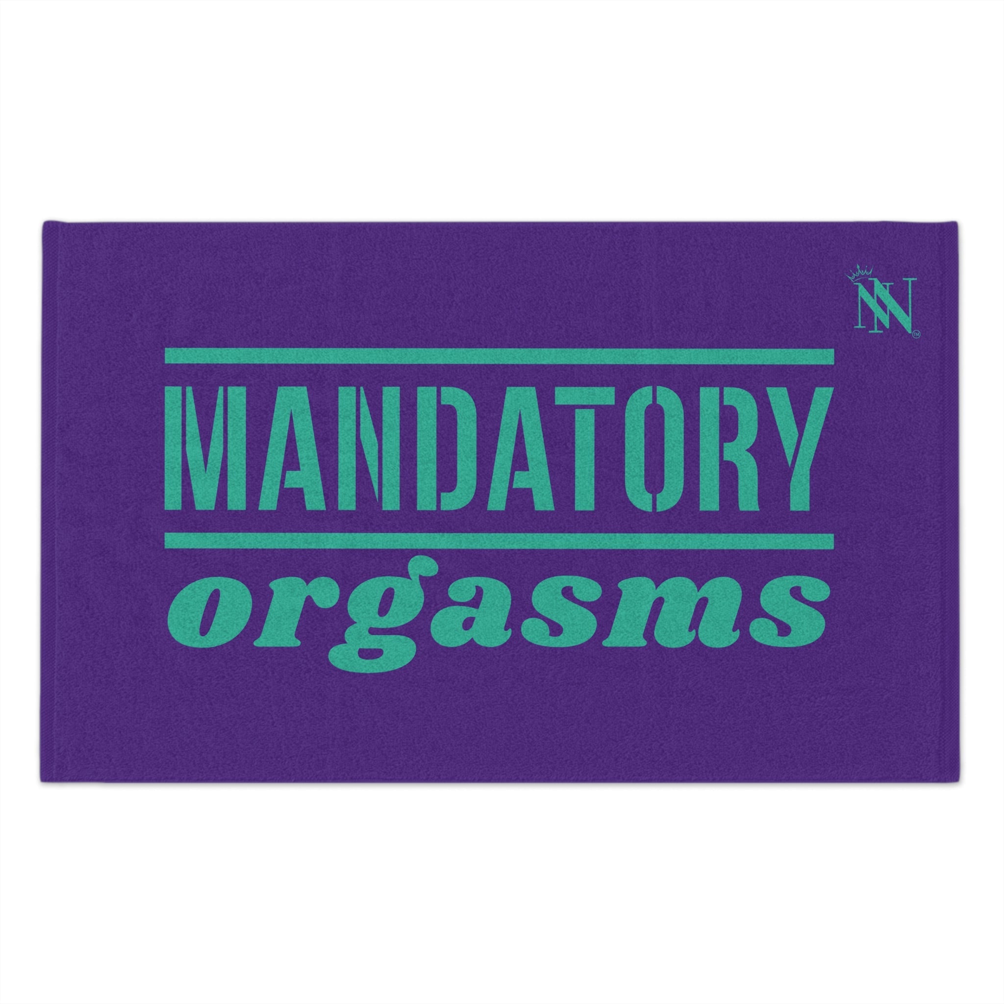 Mandatory Orgasms Purple | Mix & Match Soft Fun-Flirty Lovers’ Towels