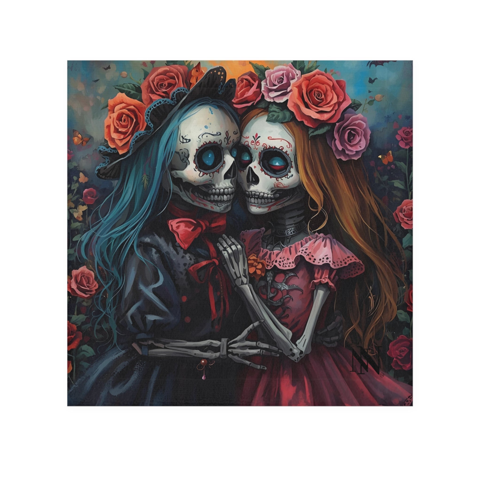 Traditional El Día de los Muertos Dolls | Mix & Match Lils’ Fun-Flirty Lovers’ Towels