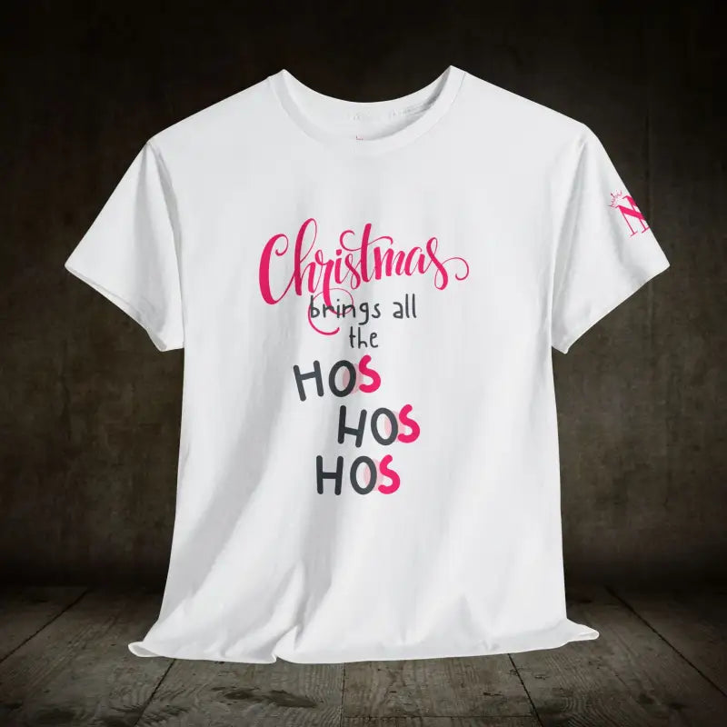 Christmas Brings the Ho’s | Mix & Match 100% Cotton Unisex Fun-Flirty Lovers’ Tees