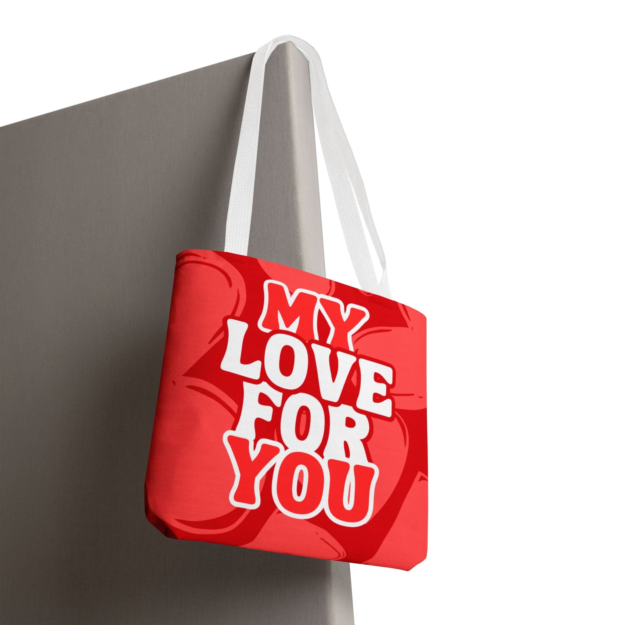 My Love for You Heart Pattern Tote Bag