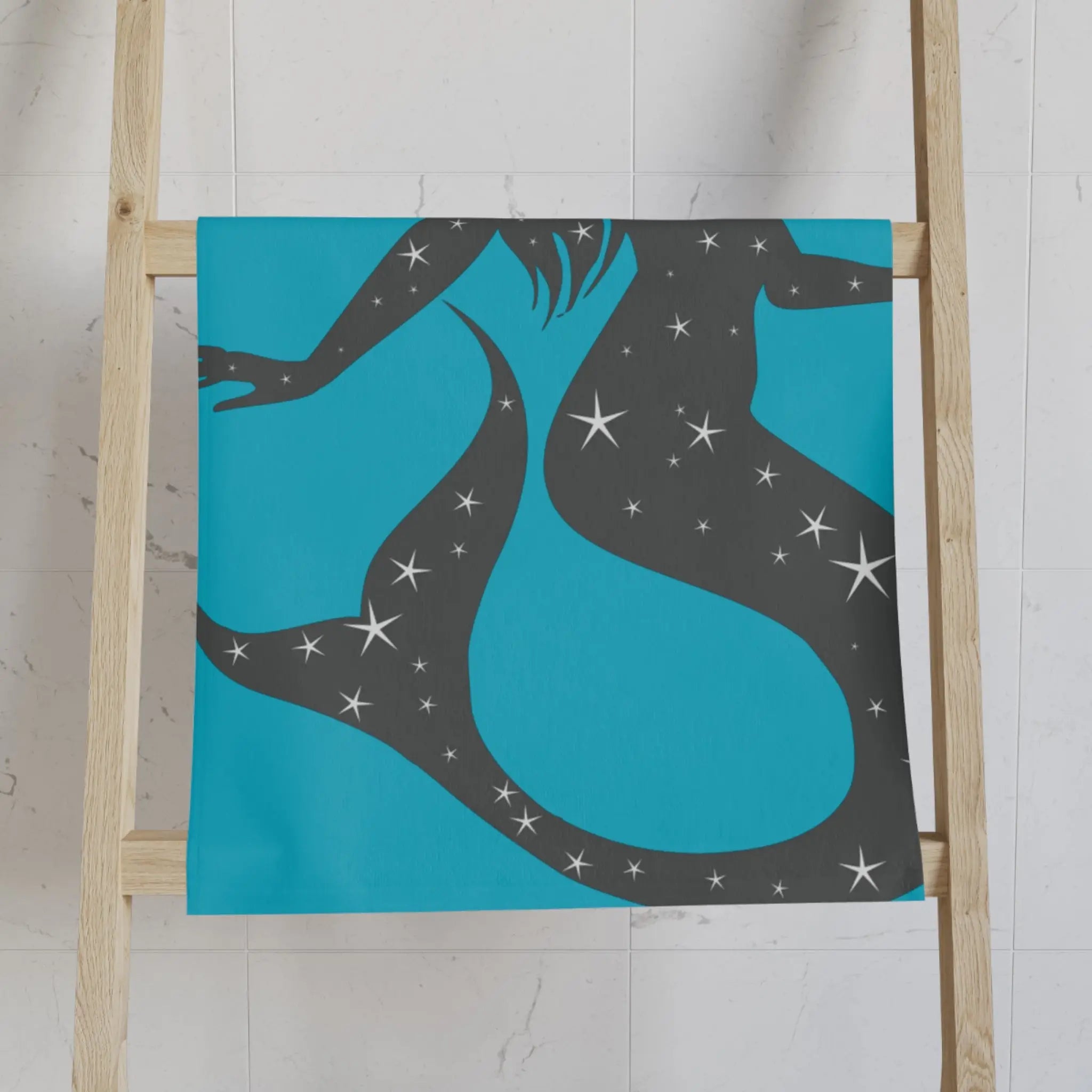 Mermaid Star Teal Cum Towel
