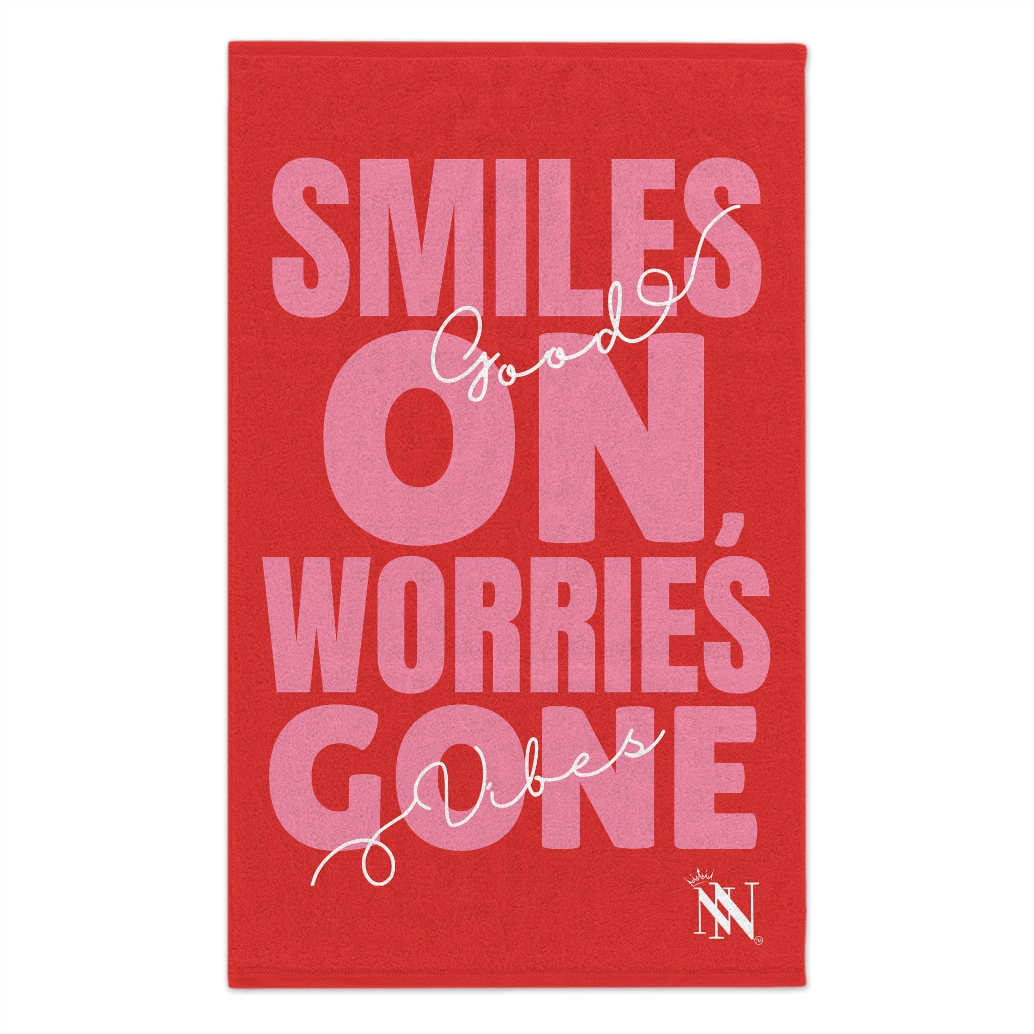 Smiles On Worries Gone Good Vibes | Mix & Match Soft Fun-Flirty Lovers’ Towels