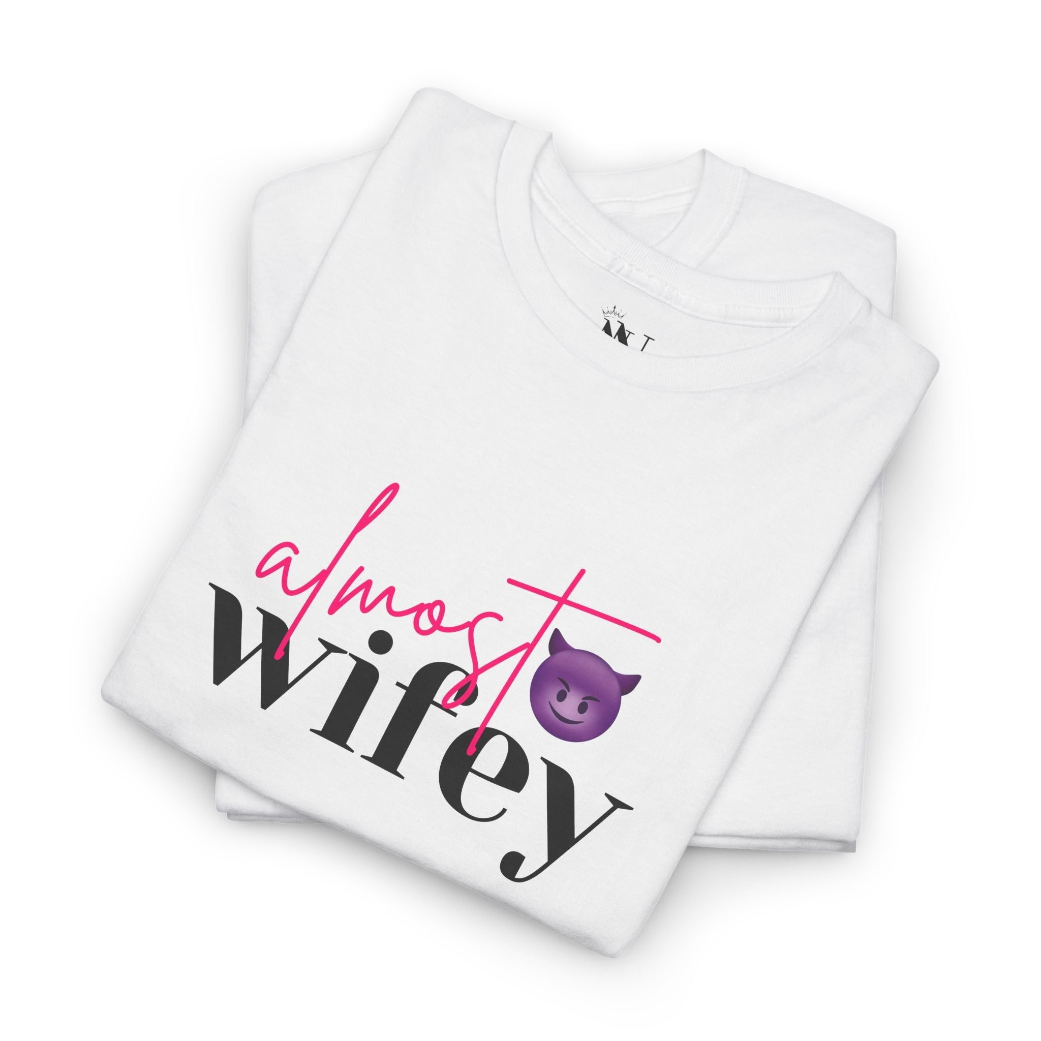 Almost Wifey Bachelorette Emoji | Mix & Match Cotton Unisex Fun-Flirty Lovers’ T-Shirts