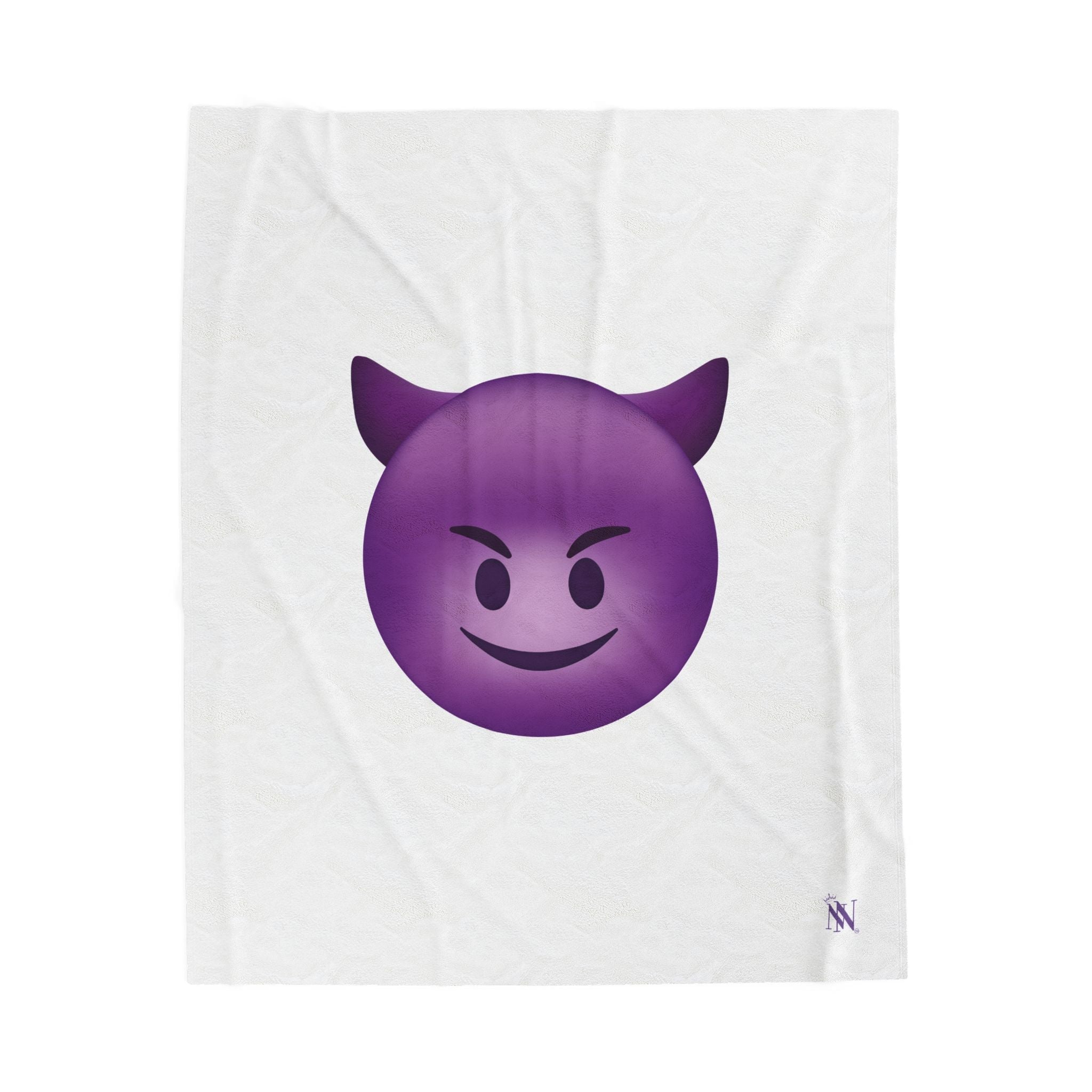 Naughty Devil Emoji | Mix & Match Soft Fun-Flirty Lovers’ Blankets