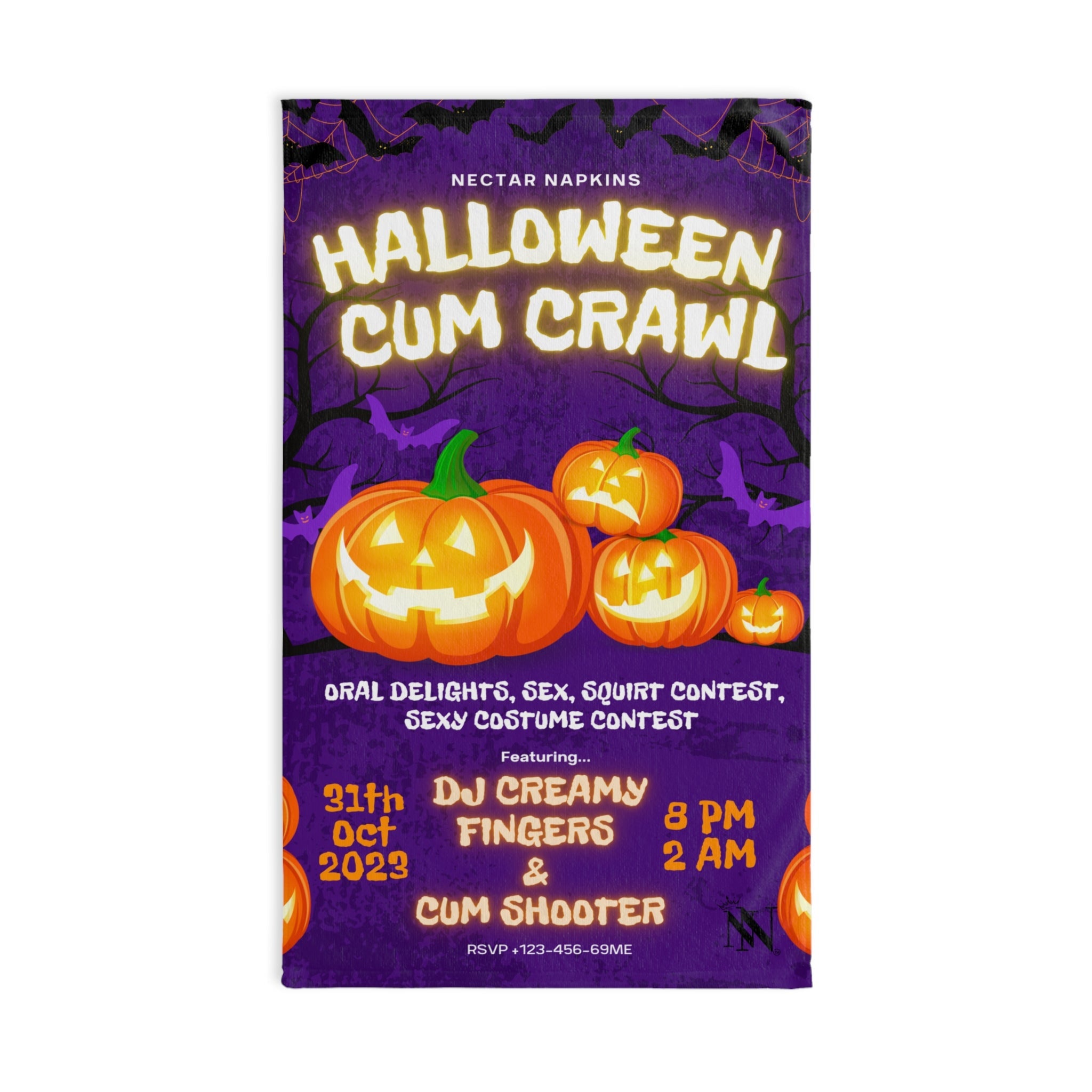 Halloween Cum Crawl | Mix & Match Original Fun-Flirty Lovers’ Towels