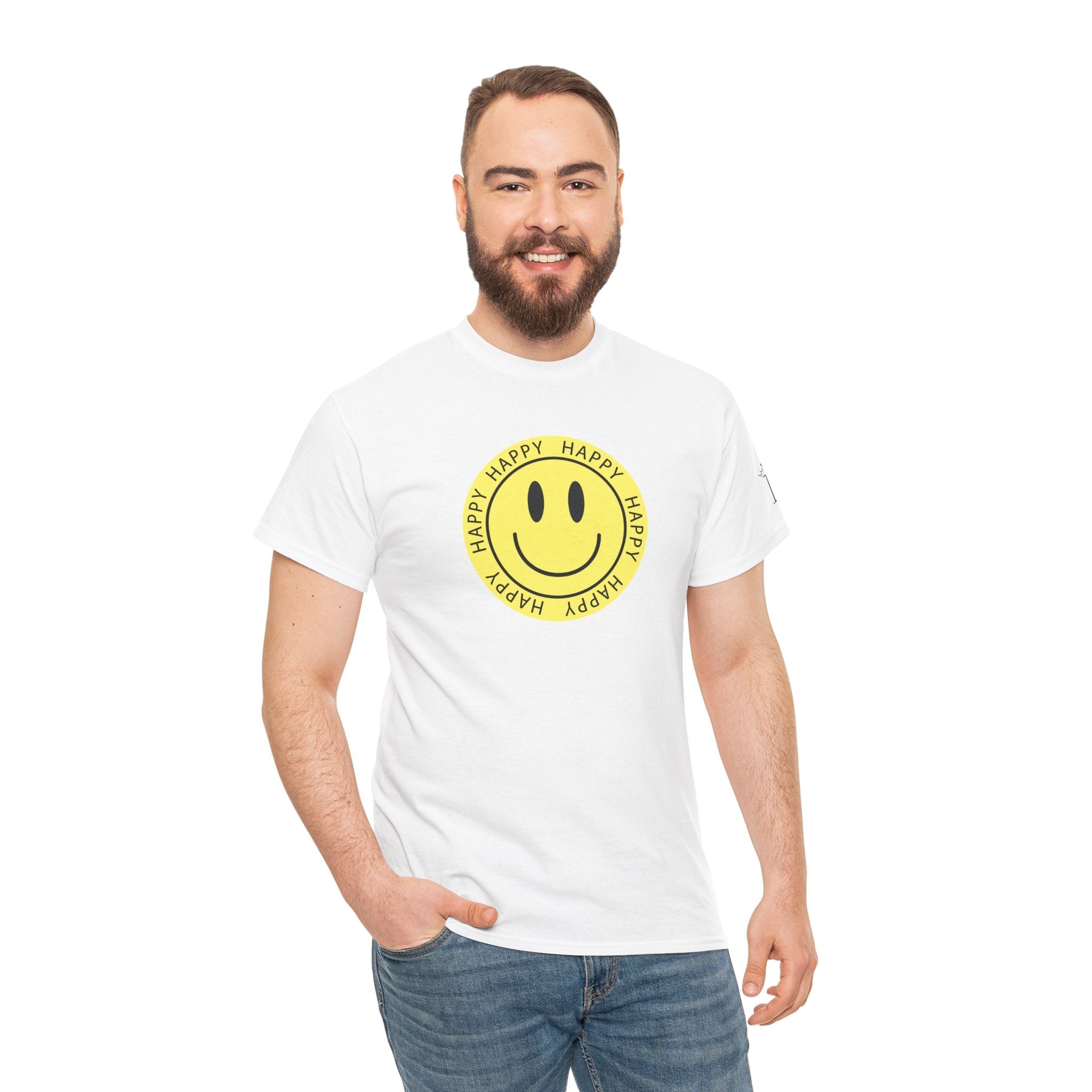 Happy Face Sticker Romantic Couples Sex Gifts 100% Cotton T-Shirt