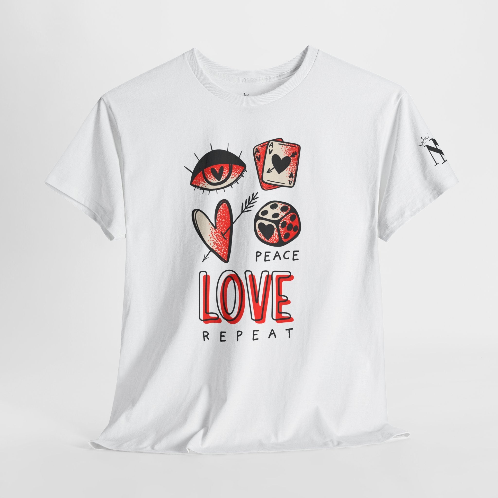 Peace Love Repeat Romantic Couples Sex Gifts Unisex T-Shirt