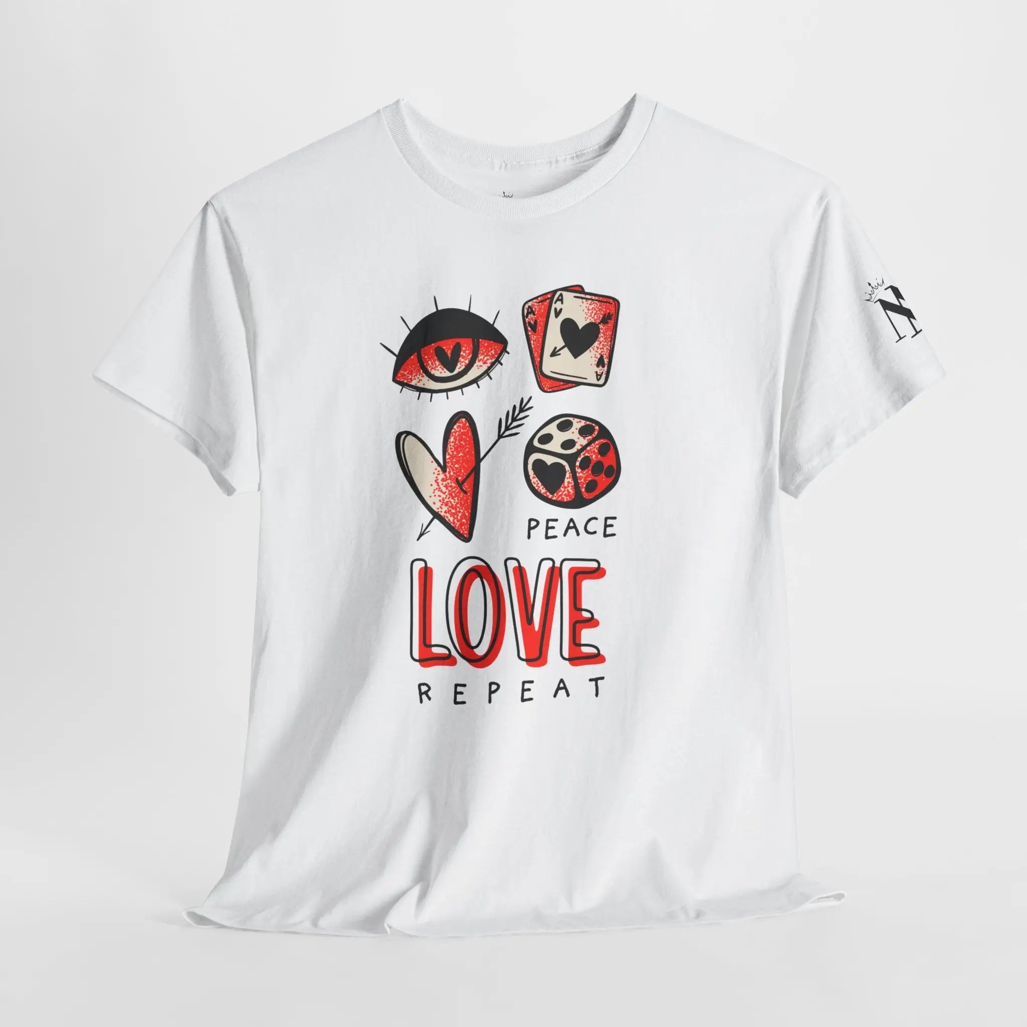 Peace Love Repeat Romantic Couples Sex Gifts Unisex T-Shirt