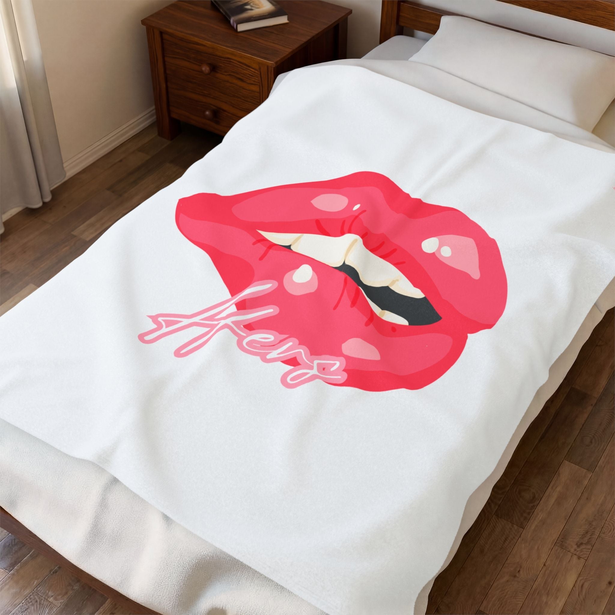 Hers Biting Lip Romantic Gifts Love Blanket