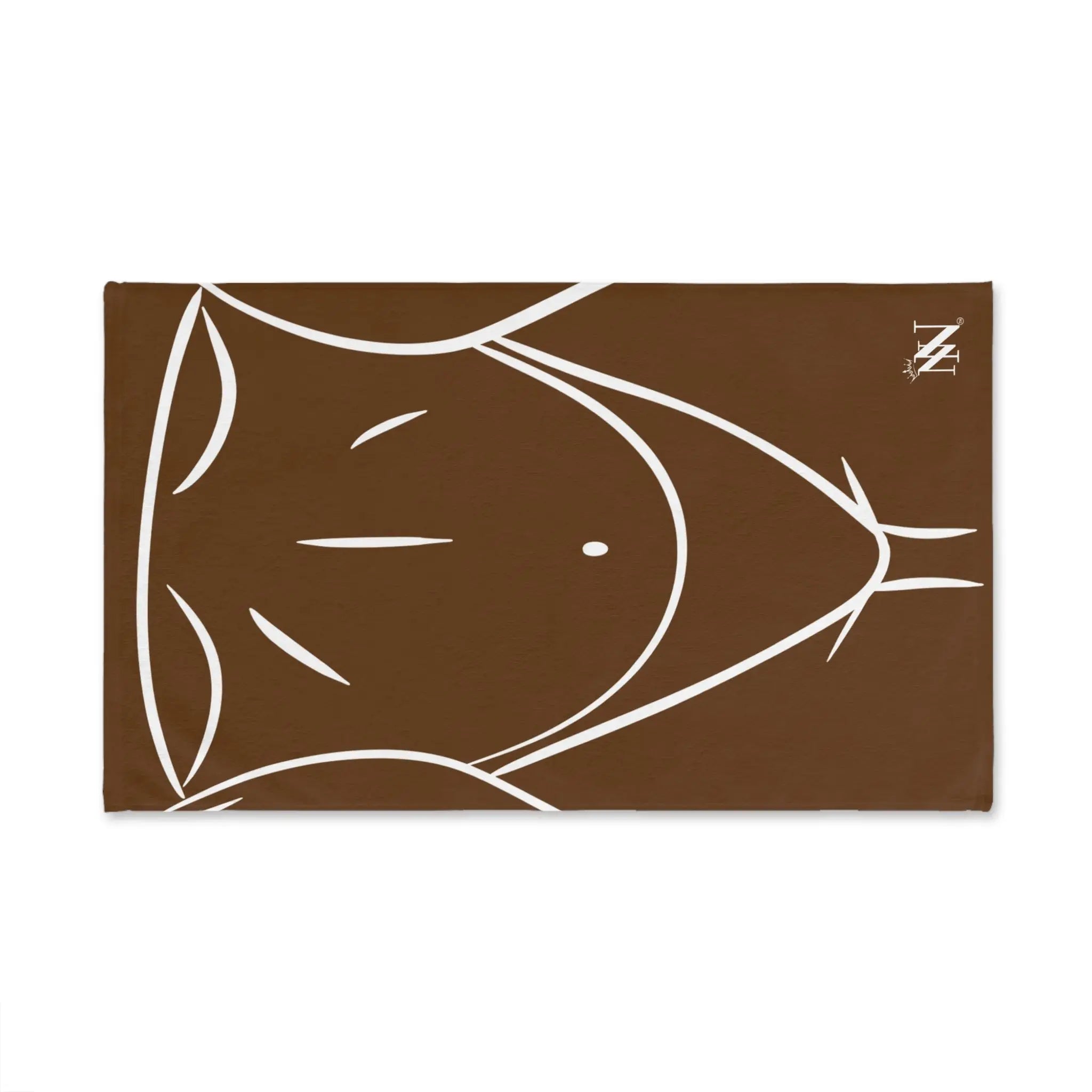 Sexy Female Outline Brown Cum Towel