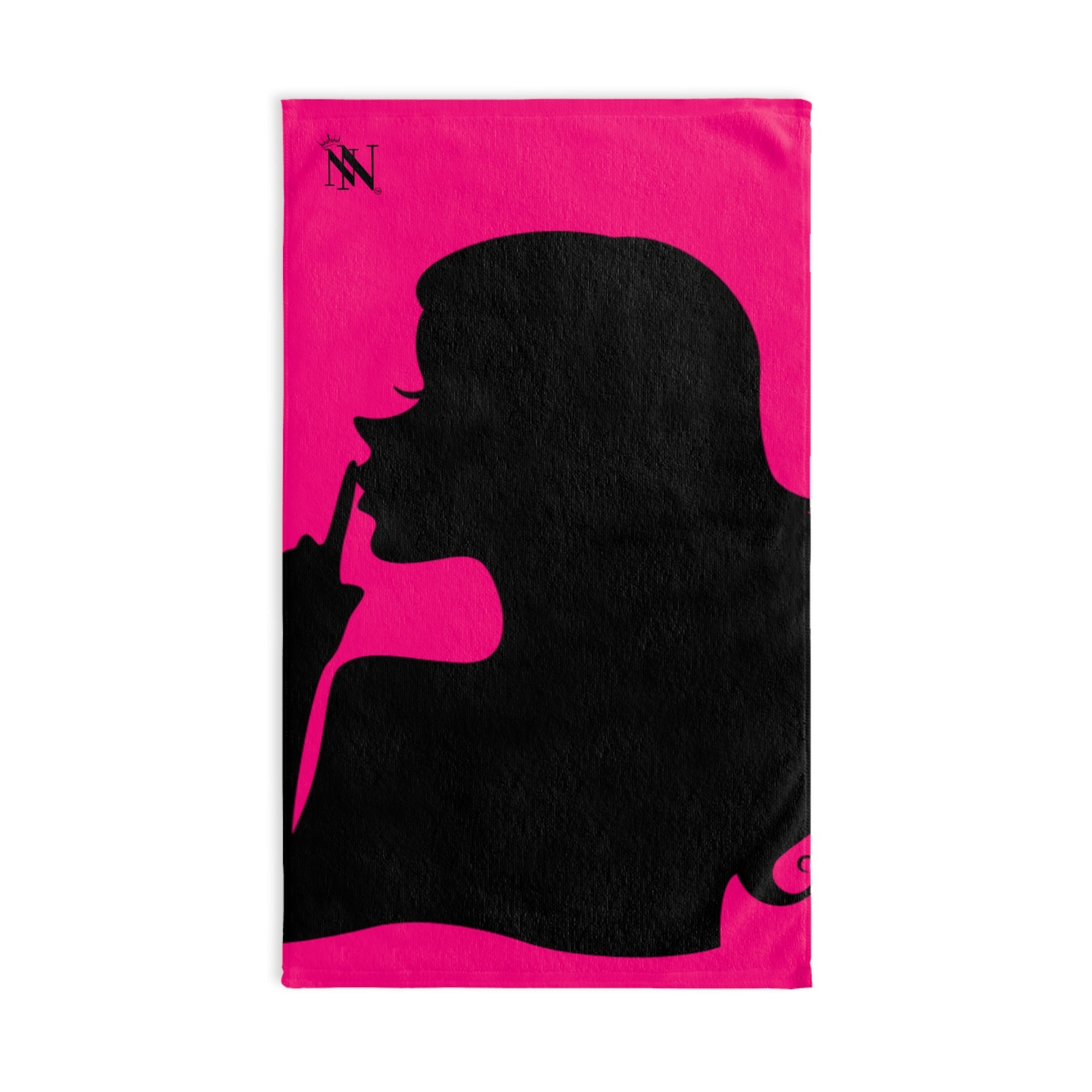 SHHH Girl Silhouette Signature Pink | Mix & Match Classic Fun-Flirty Lovers’ Towels