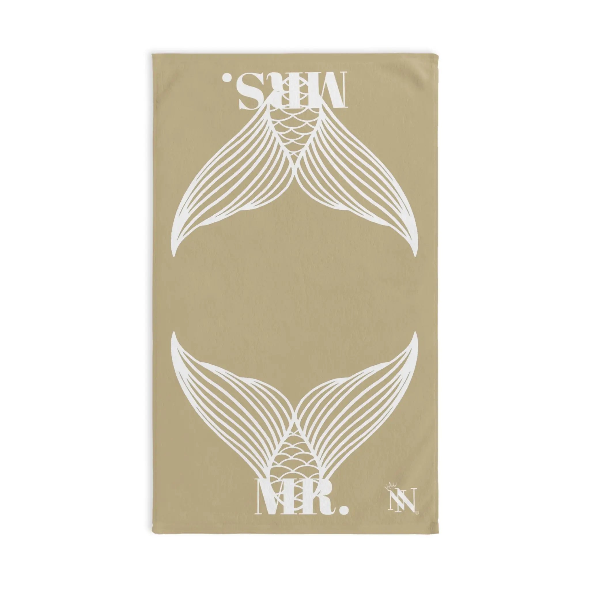 Mr. Mrs. Mermaid Shareable Sides Gold Cum Towel