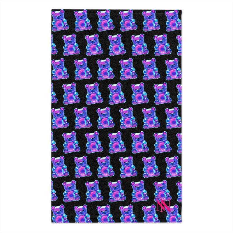 Yummy Bear Pattern Black | Mix & Match Soft Fun-Flirty Lovers’ Towels