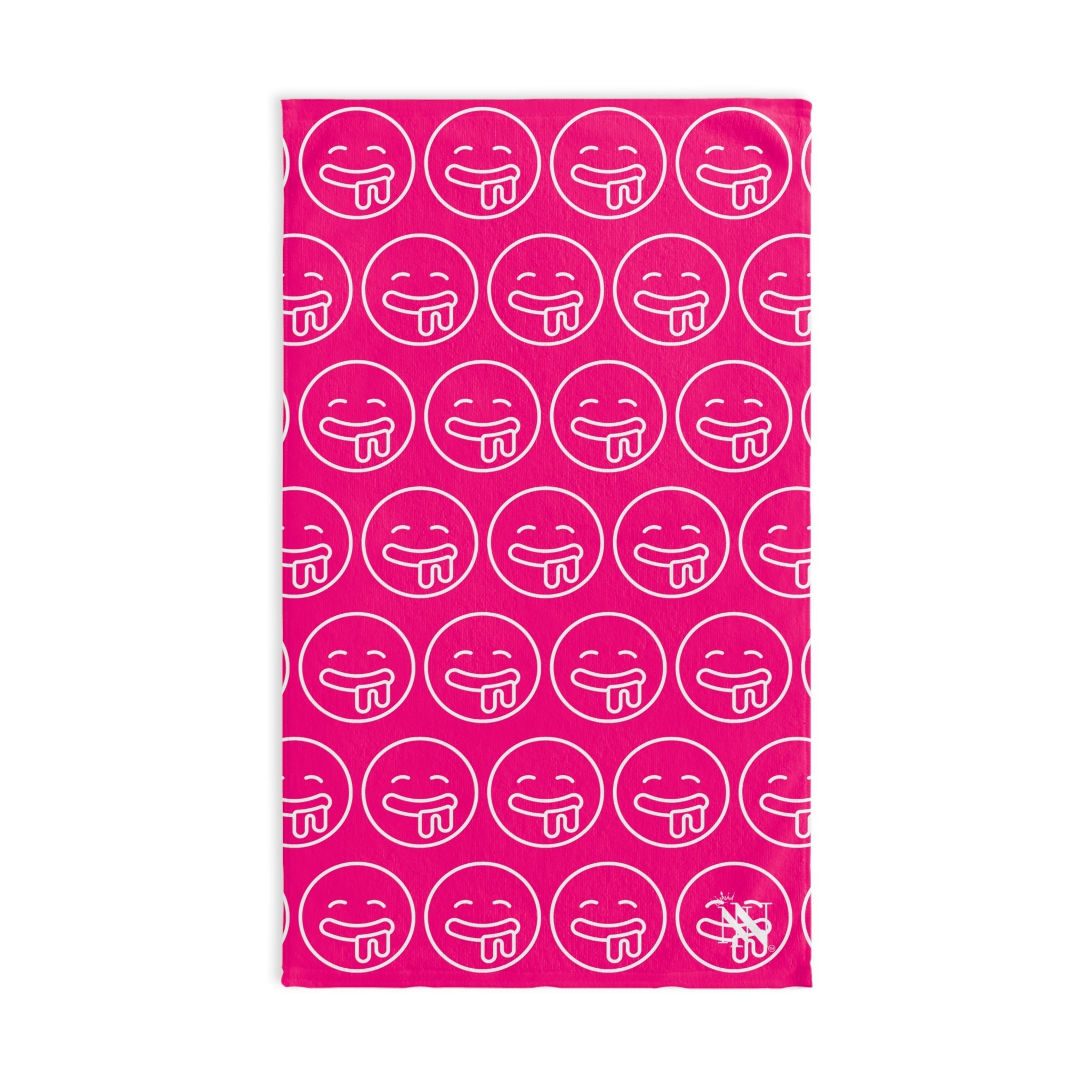 Hungry Drooling Emoji Pattern Signature Pink | Mix & Match Classic Fun-Flirty Loversâ Towels