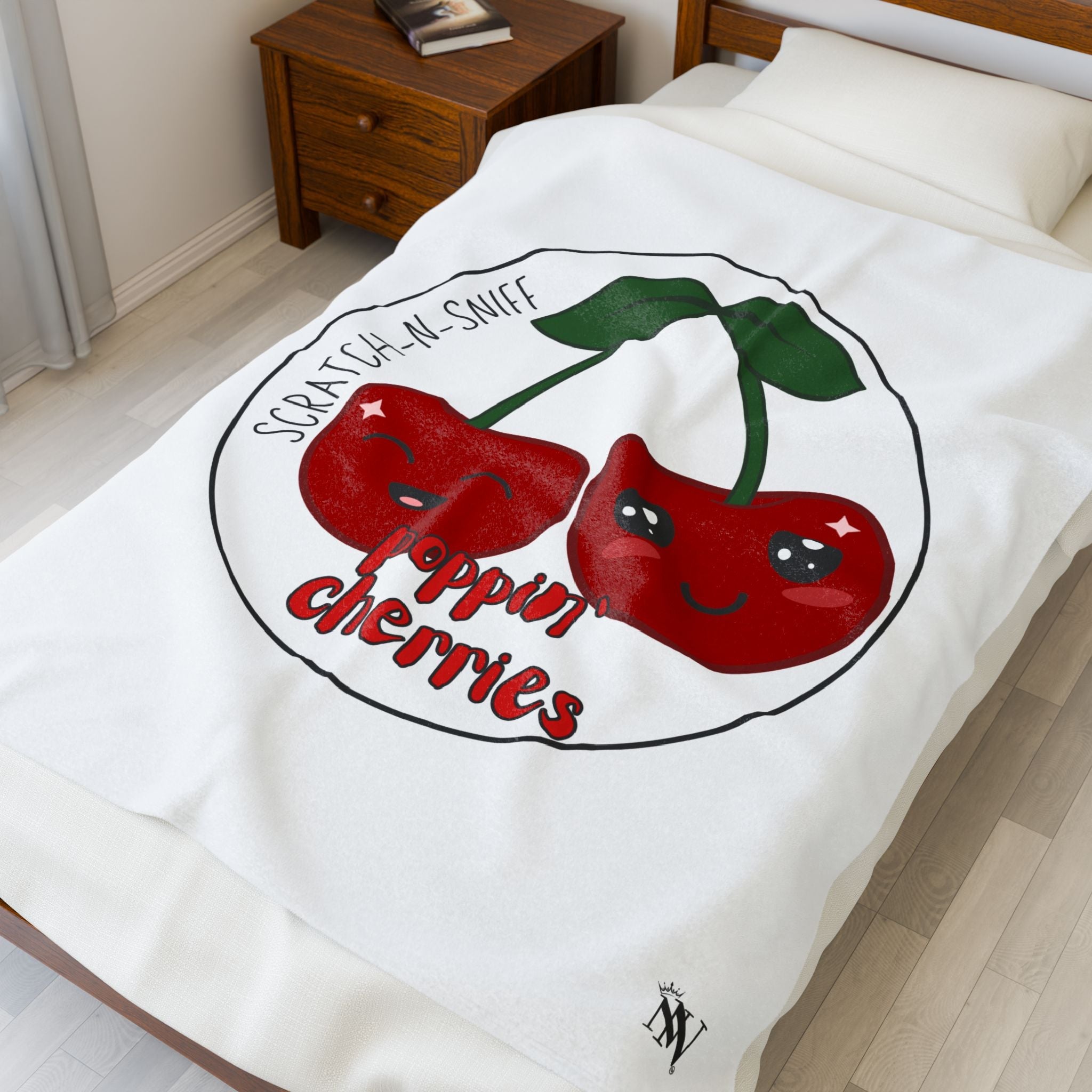 Poppinā Cherries Scratch N Sniff | Mix & Match Fun-Flirty Loversā Blankets
