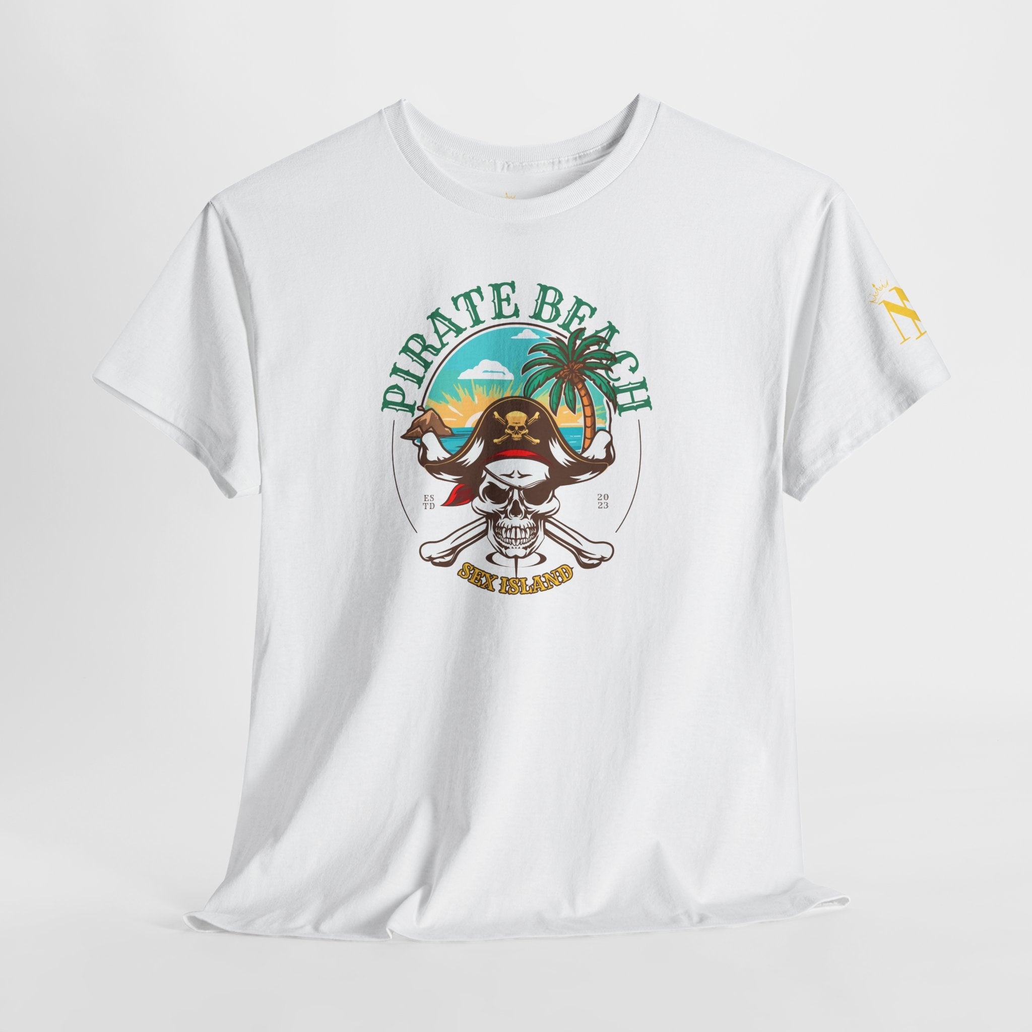 Sex Island Pirate Beach Romantic Couples Sex Gifts 100% Cotton T-Shirt