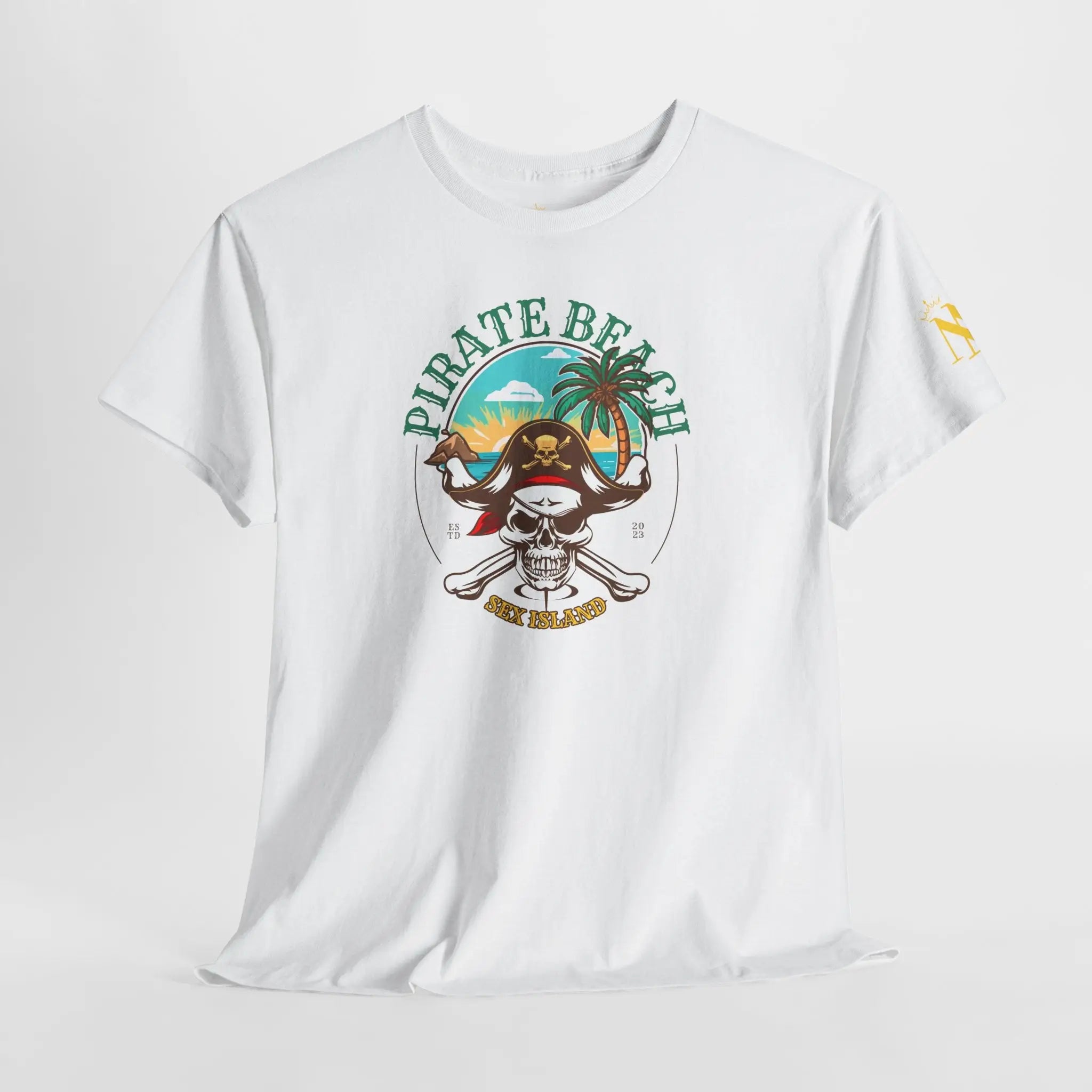 Sex Island Pirate Beach Romantic Couples Sex Gifts 100% Cotton T-Shirt