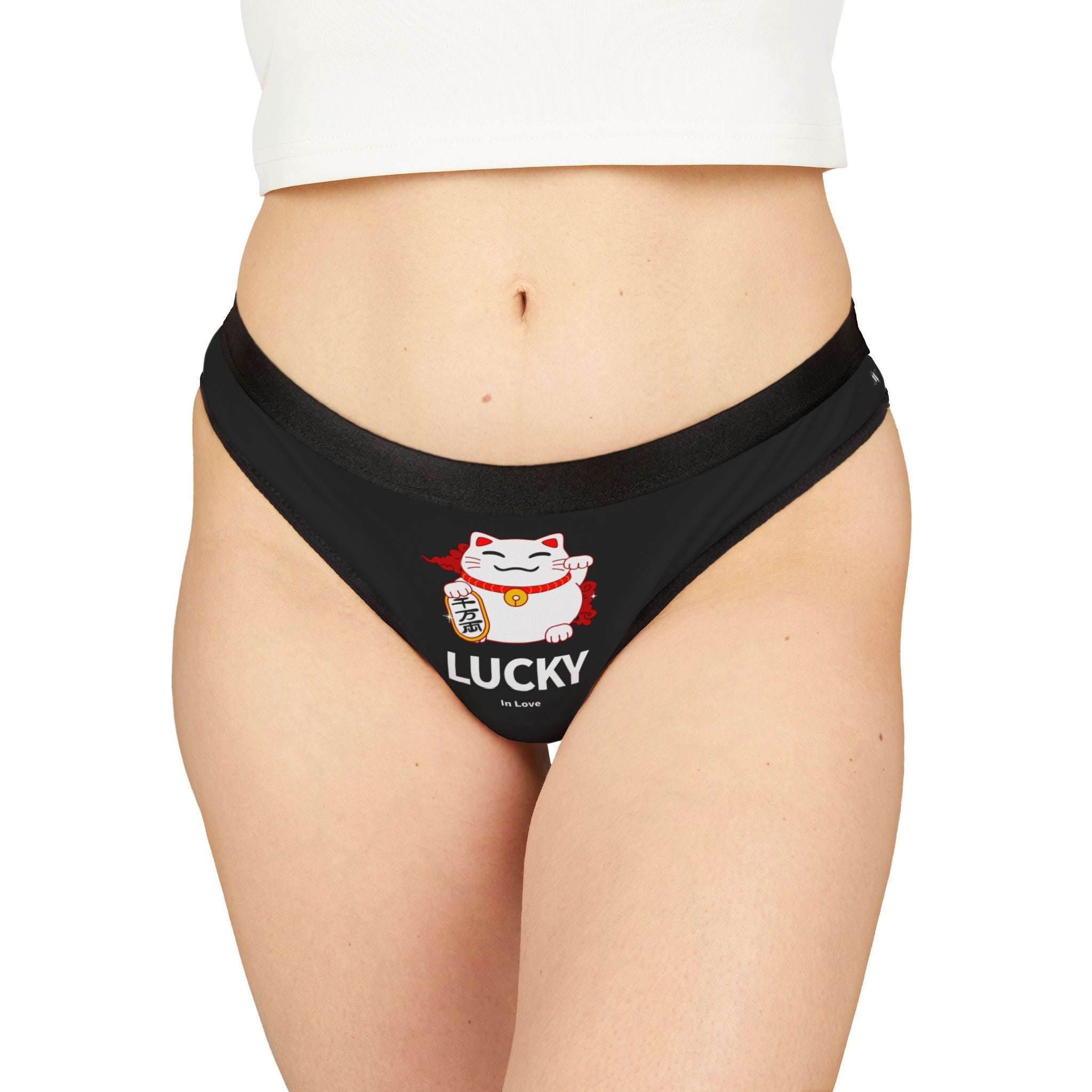 Lucky In Love Beckoning Cat | Mix & Match Women’s Fun-Flirty Lovers’ Thongs