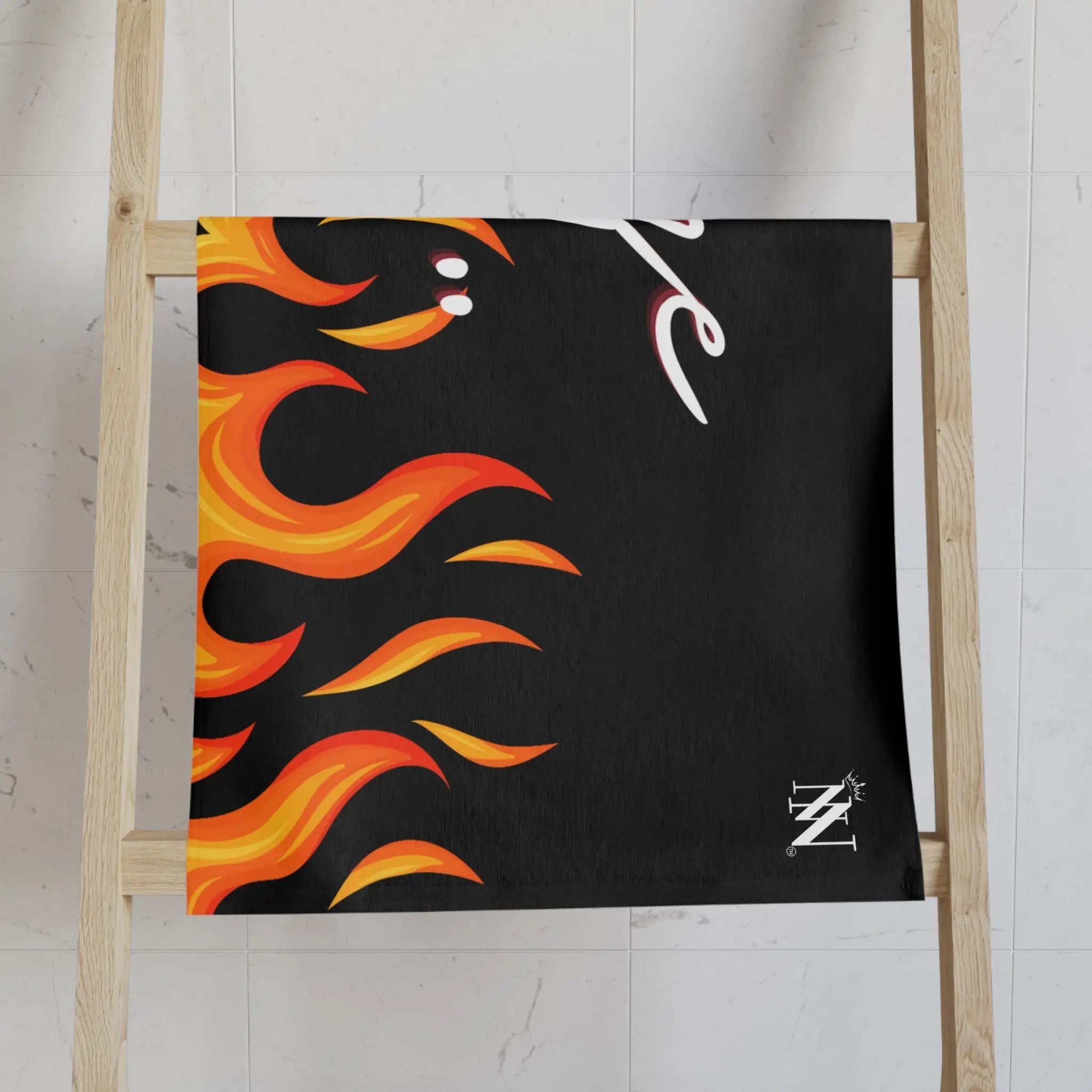 You’re Hot! Flames Fire Black | Mix & Match Classic Fun-Flirty Lovers’ Towels