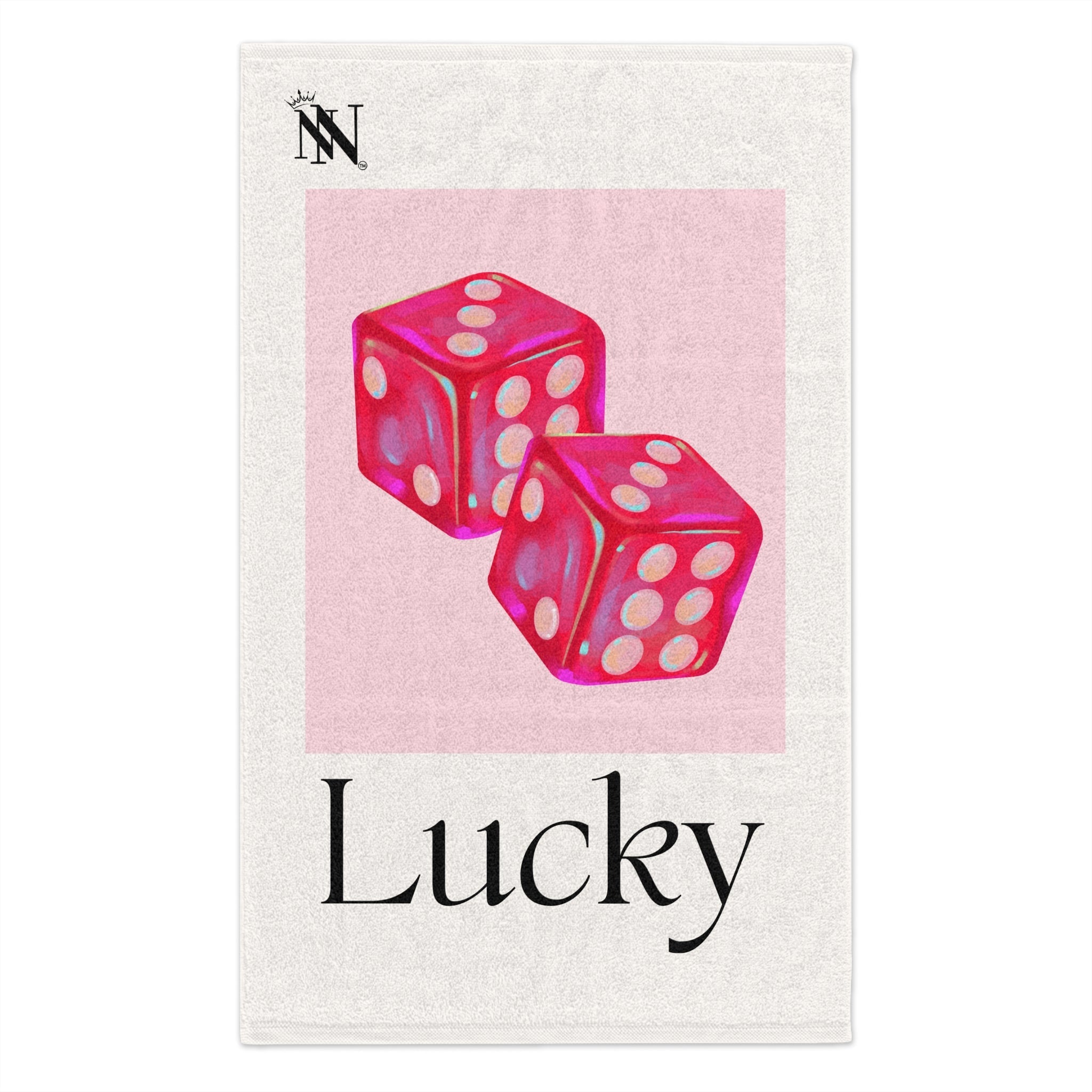 Lucky Pink Dice | Mix & Match Soft Fun-Flirty Lovers’ Towels