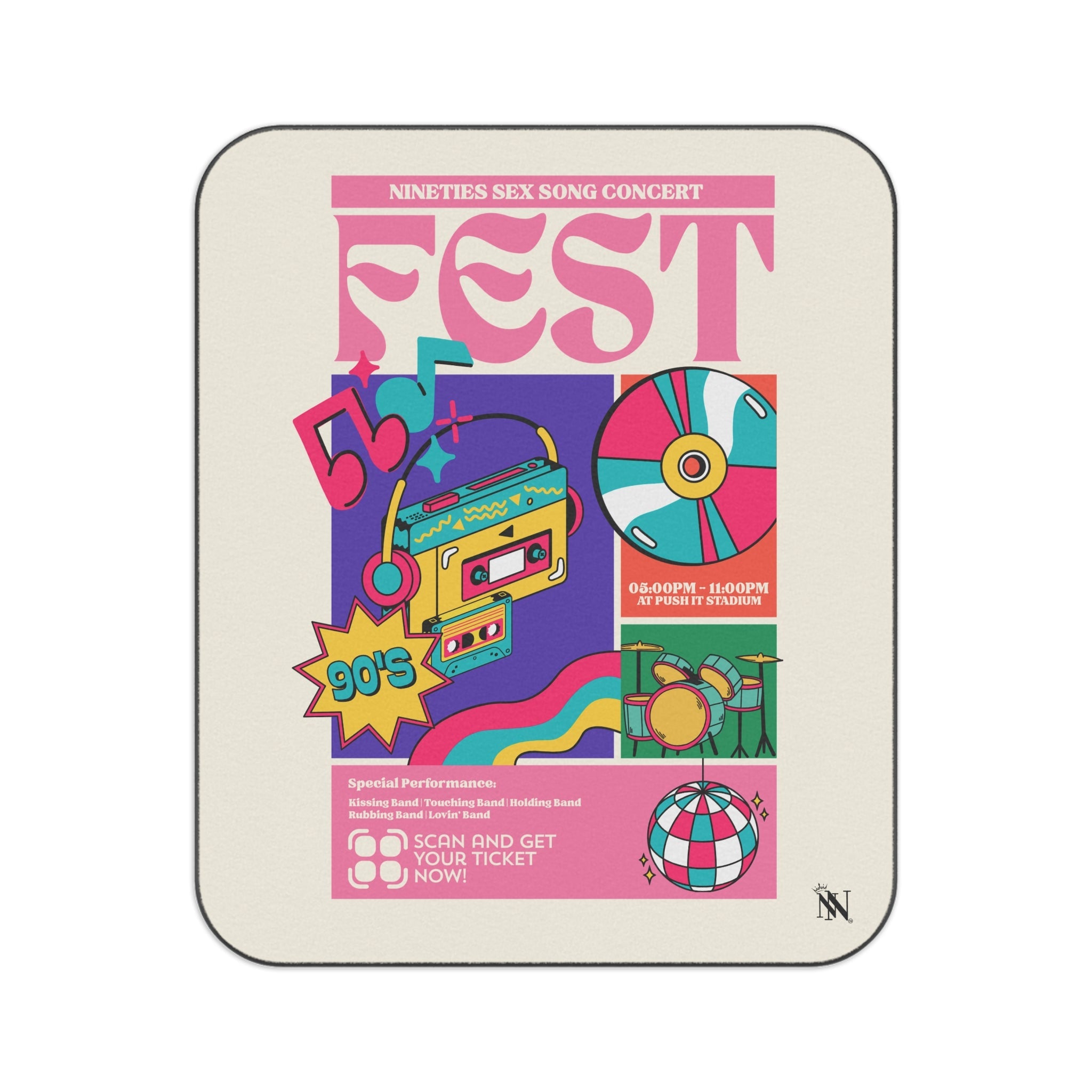 Nineties Sex Song | Mix Match Fun-Flirty Lovers’ Water-Resistant Blankets