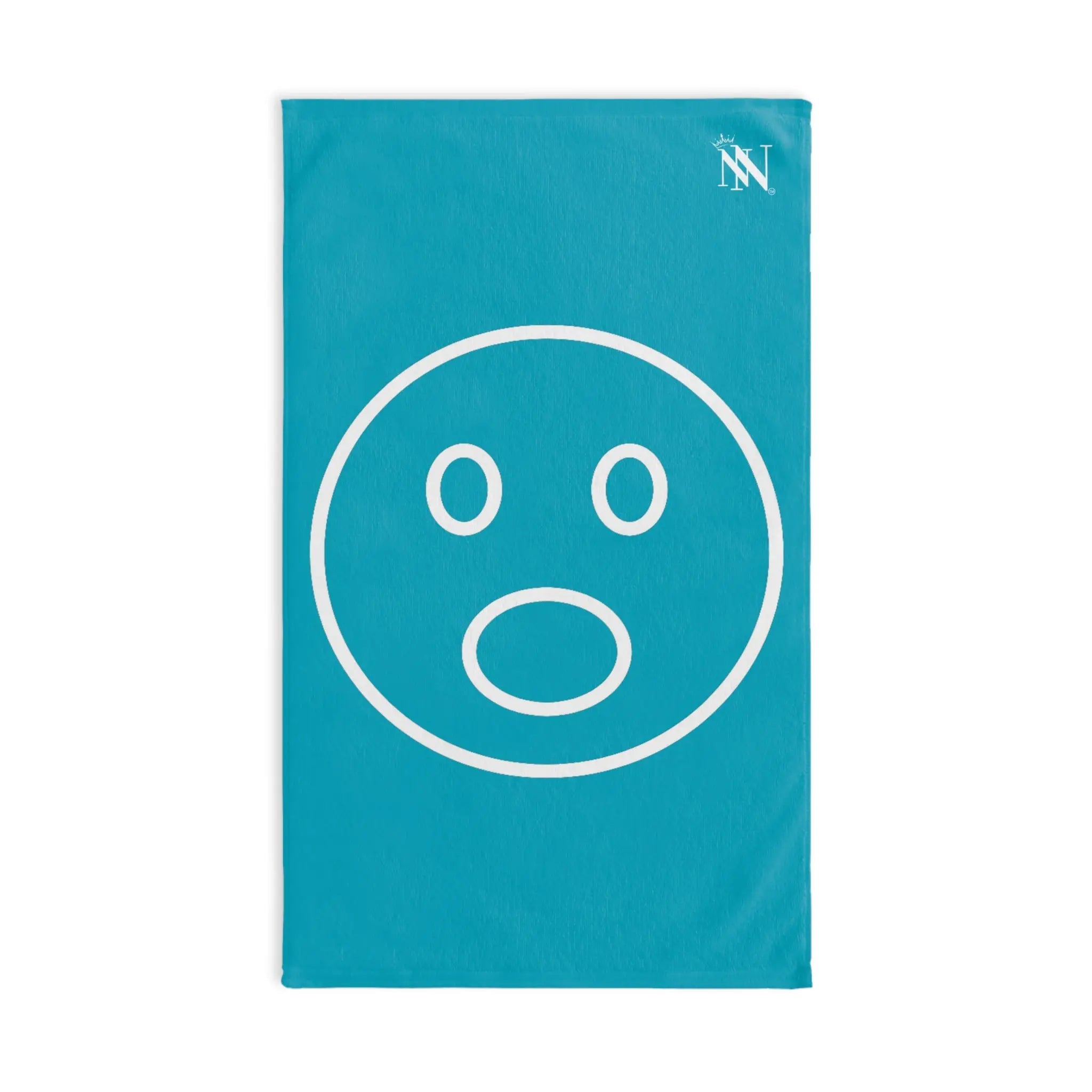 Surprised Emoji Teal | Mix & Match Classic Fun-Flirty Lovers’ Towels
