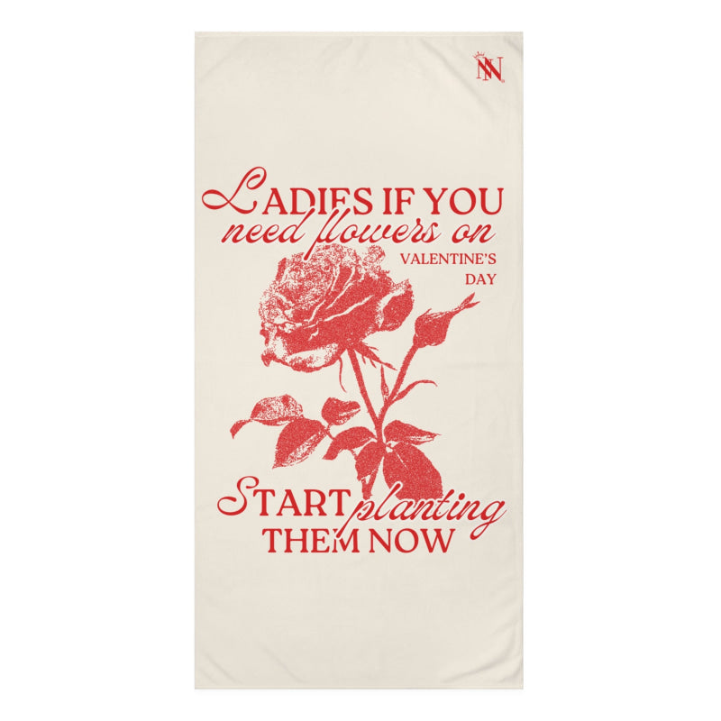 Ladies If You Need Flowers | Mix & Match XL Fun-Flirty Lovers’ Towels