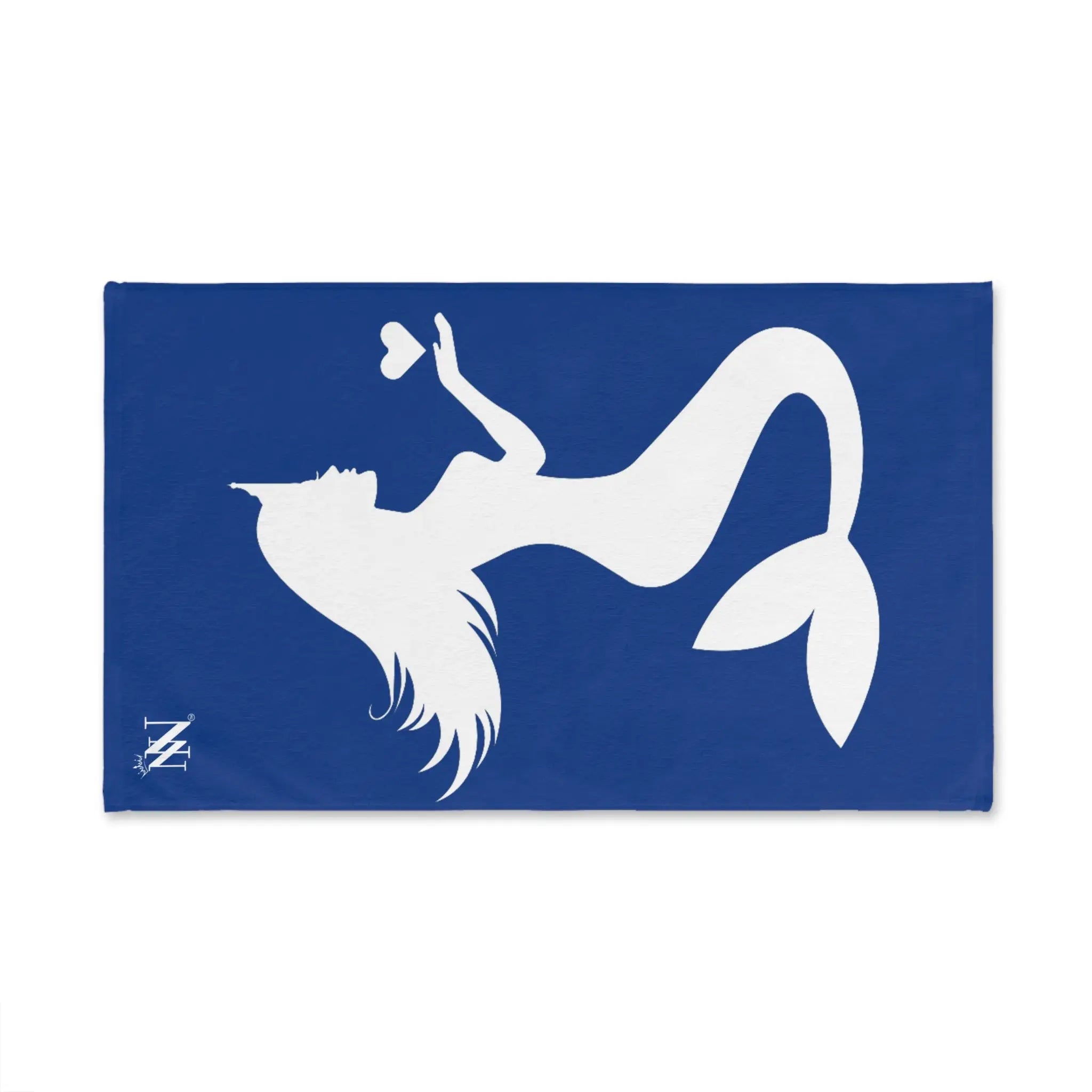 Mermaid Holding Heart Blue Cum Towel