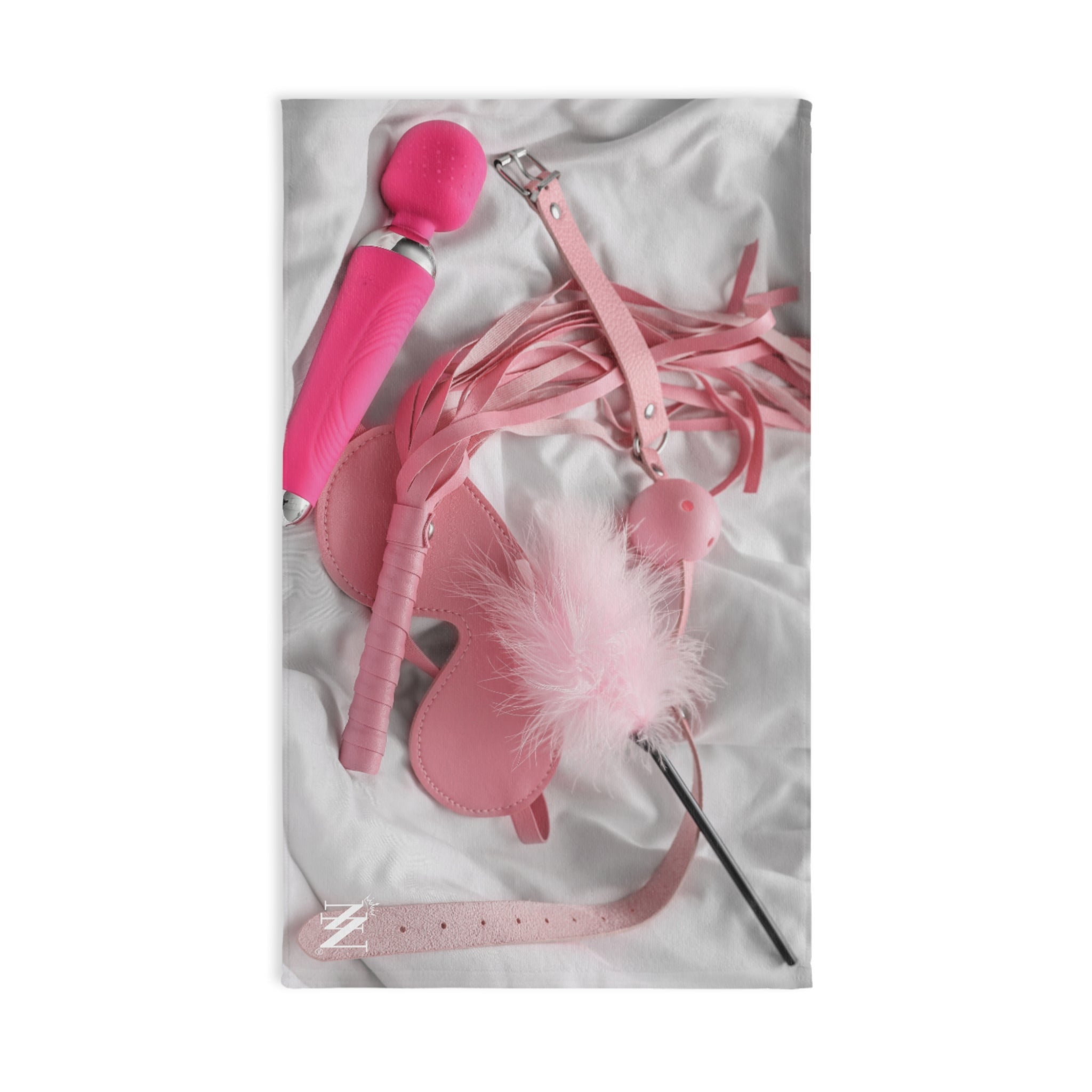 Kinky Pink Sex Toys & Feather Photograph | Mix & Match Classic Fun-Flirty Loversâ Towels