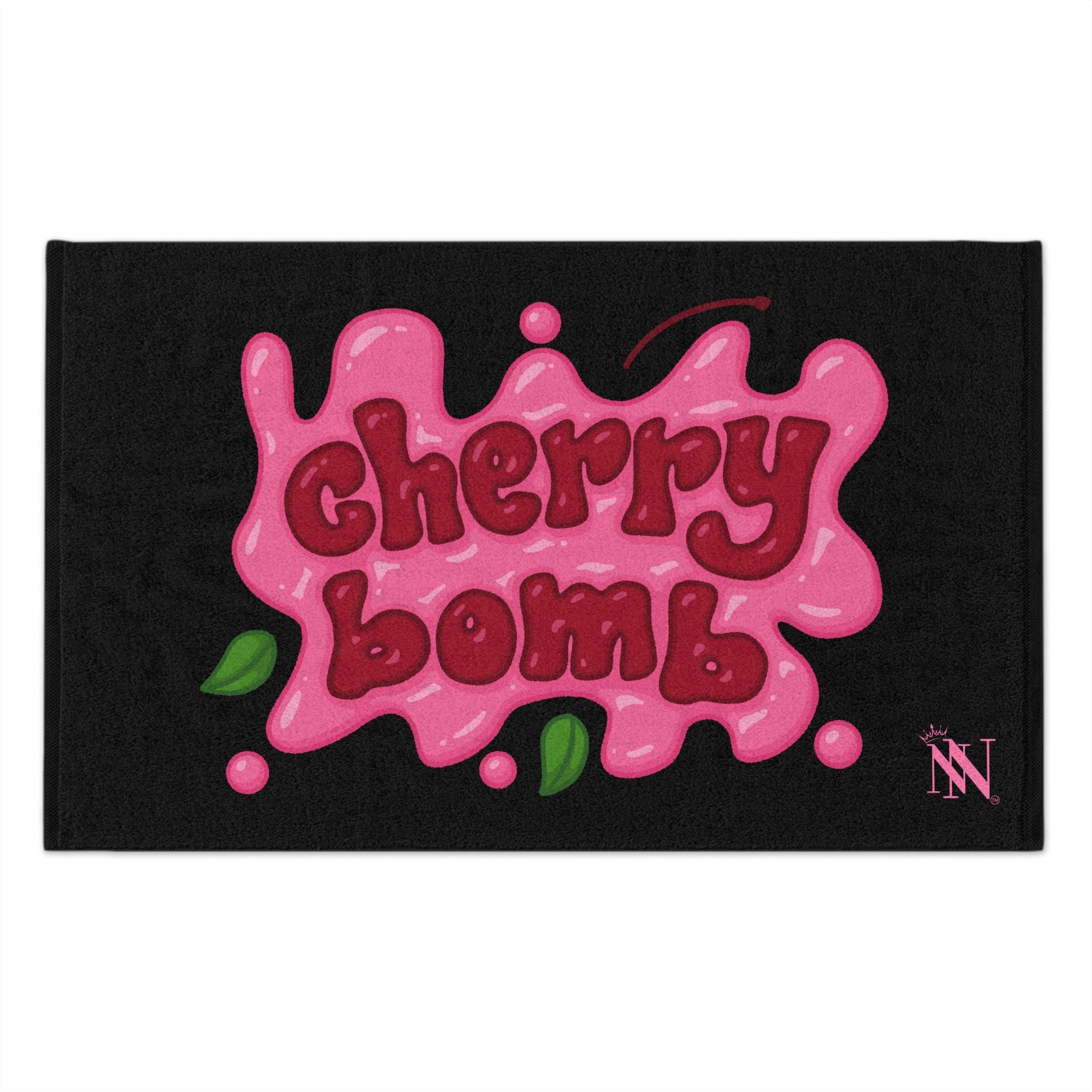 Cherry Bomb Black | Mix & Match Soft Fun-Flirty Lovers’ Towels
