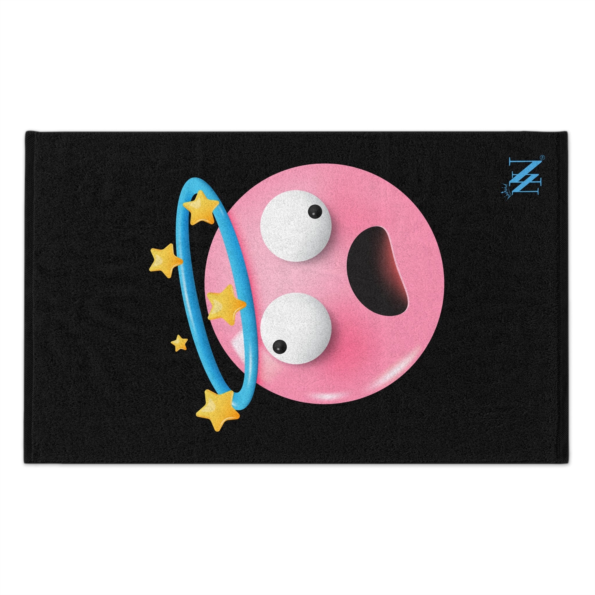 Seeing Stars Emoji Black | Mix & Match Soft Fun-Flirty Lovers’ Towels