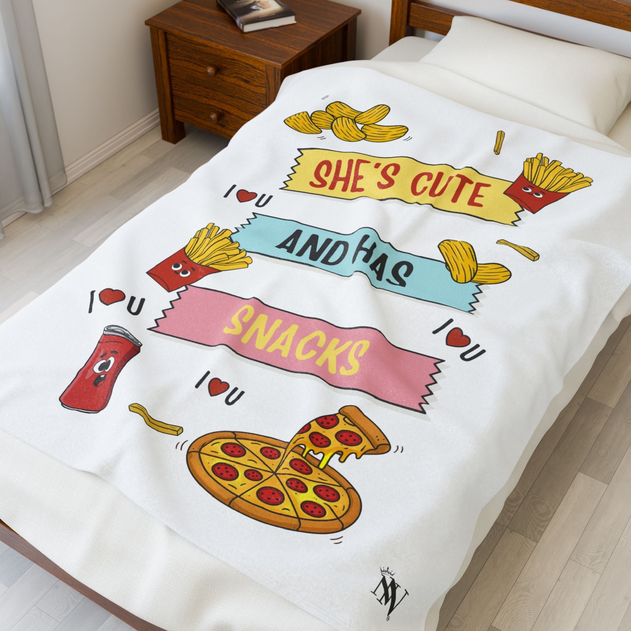 She’s Cute and Has Snacks | Mix & Match Soft Fun-Flirty Lovers’ Blankets